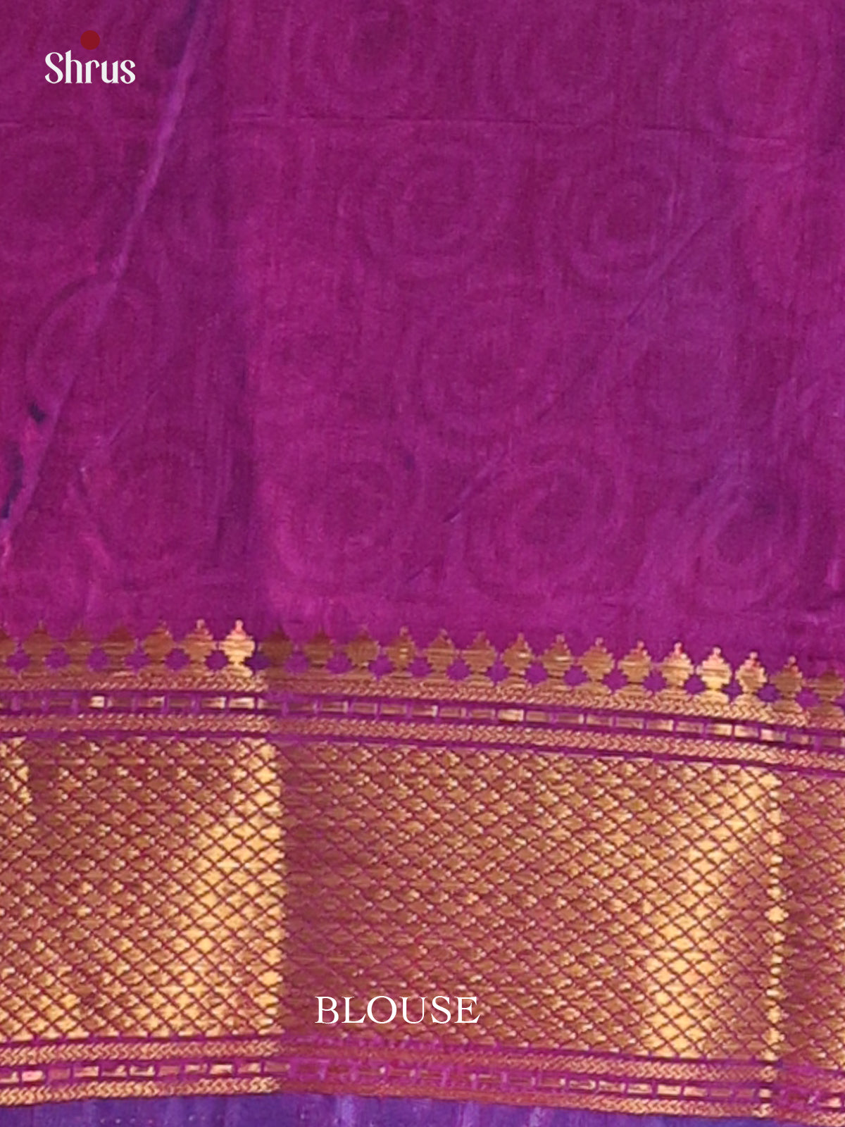 Blue & Purple - Semi Patola Saree - Shop on Shrus.com