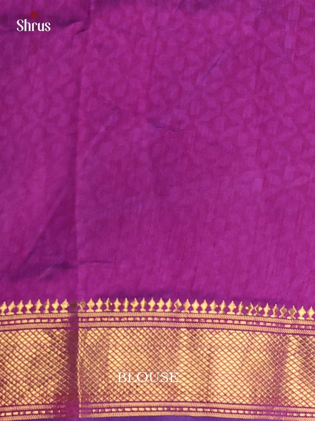 Blue & Purple - Semi Patola Saree - Shop on Shrus.com