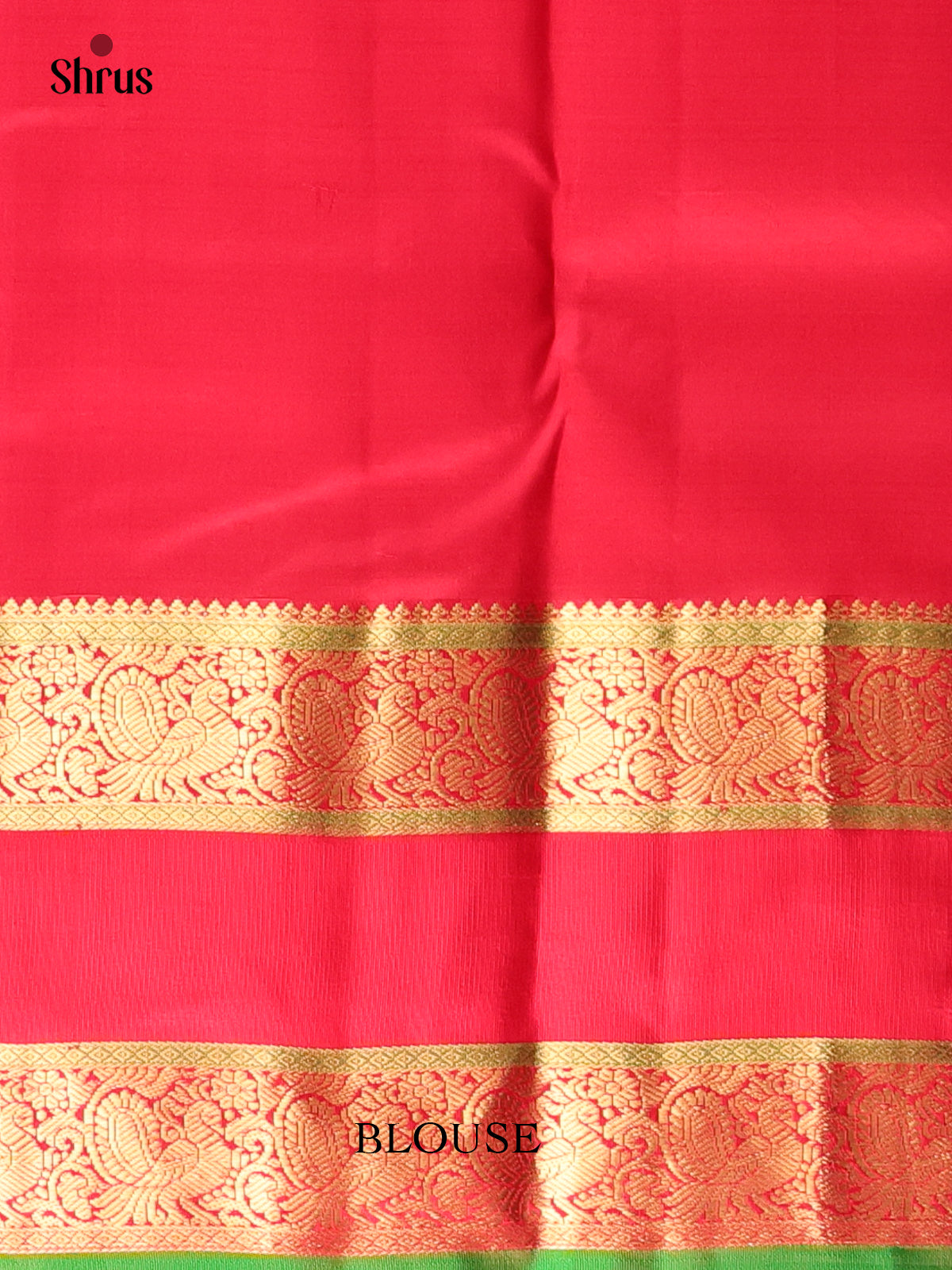 Blue & Red - Kanchipuram silk Saree - Shop on Shrus.com