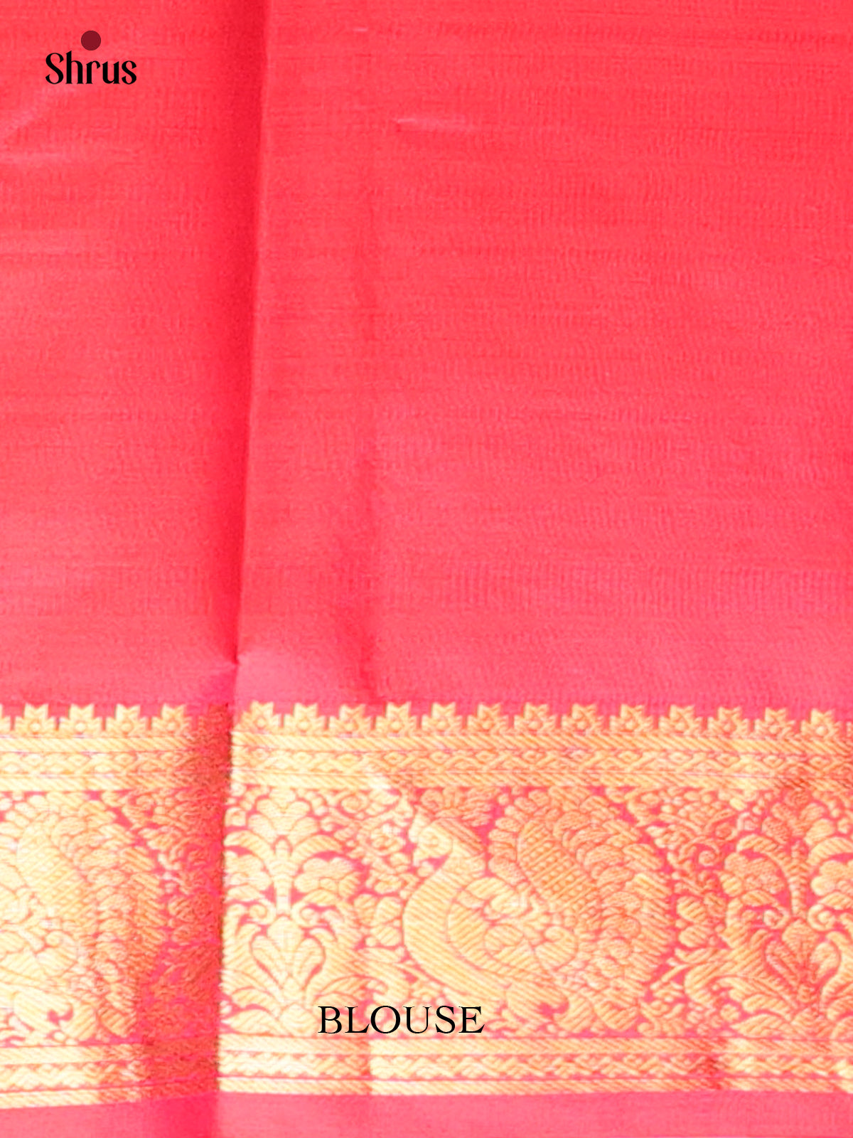 Red(Single Tone)- Kanchipuram silk Saree - Shop on Shrus.com