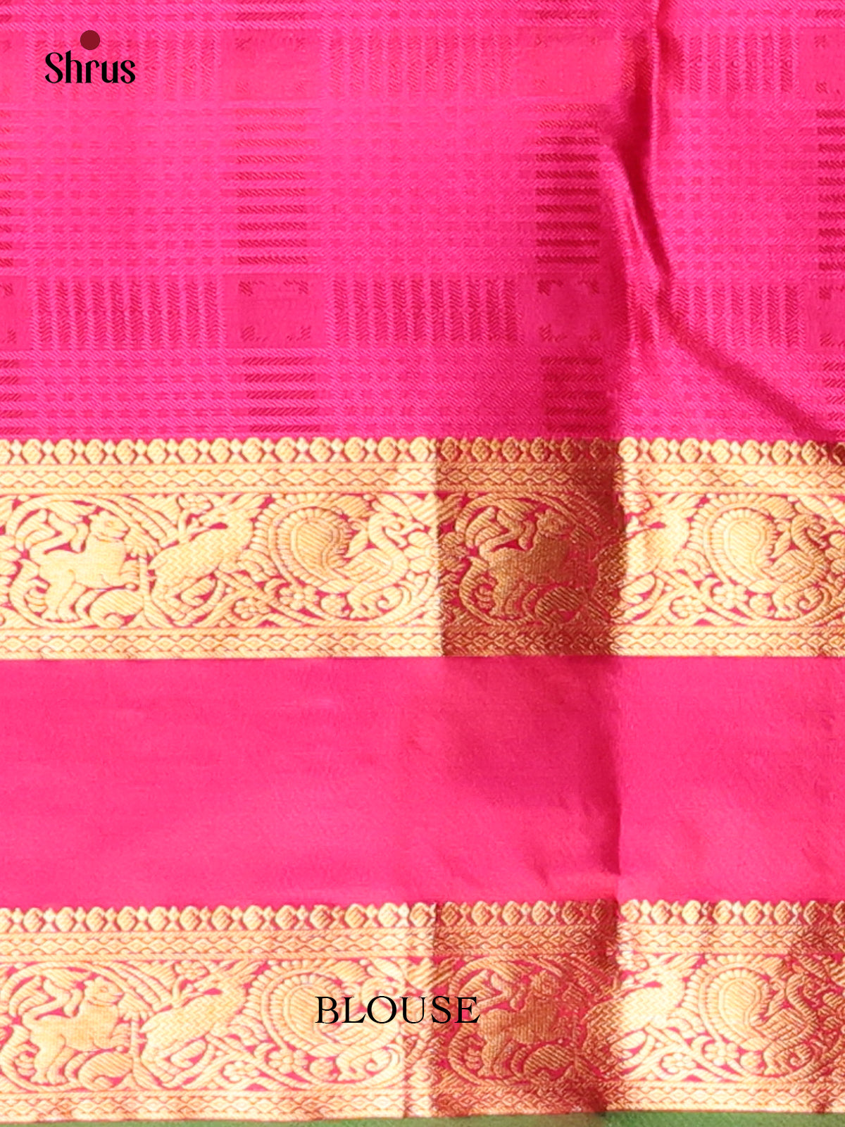 Brown & Pink - Kanchipuram silk Saree - Shop on Shrus.com