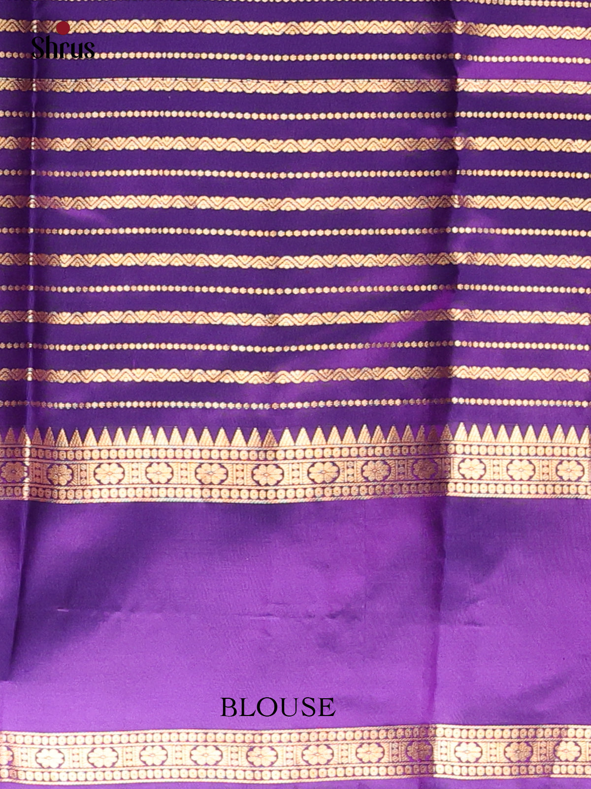 Pink & Violet- Kanchipuram silk Saree - Shop on Shrus.com