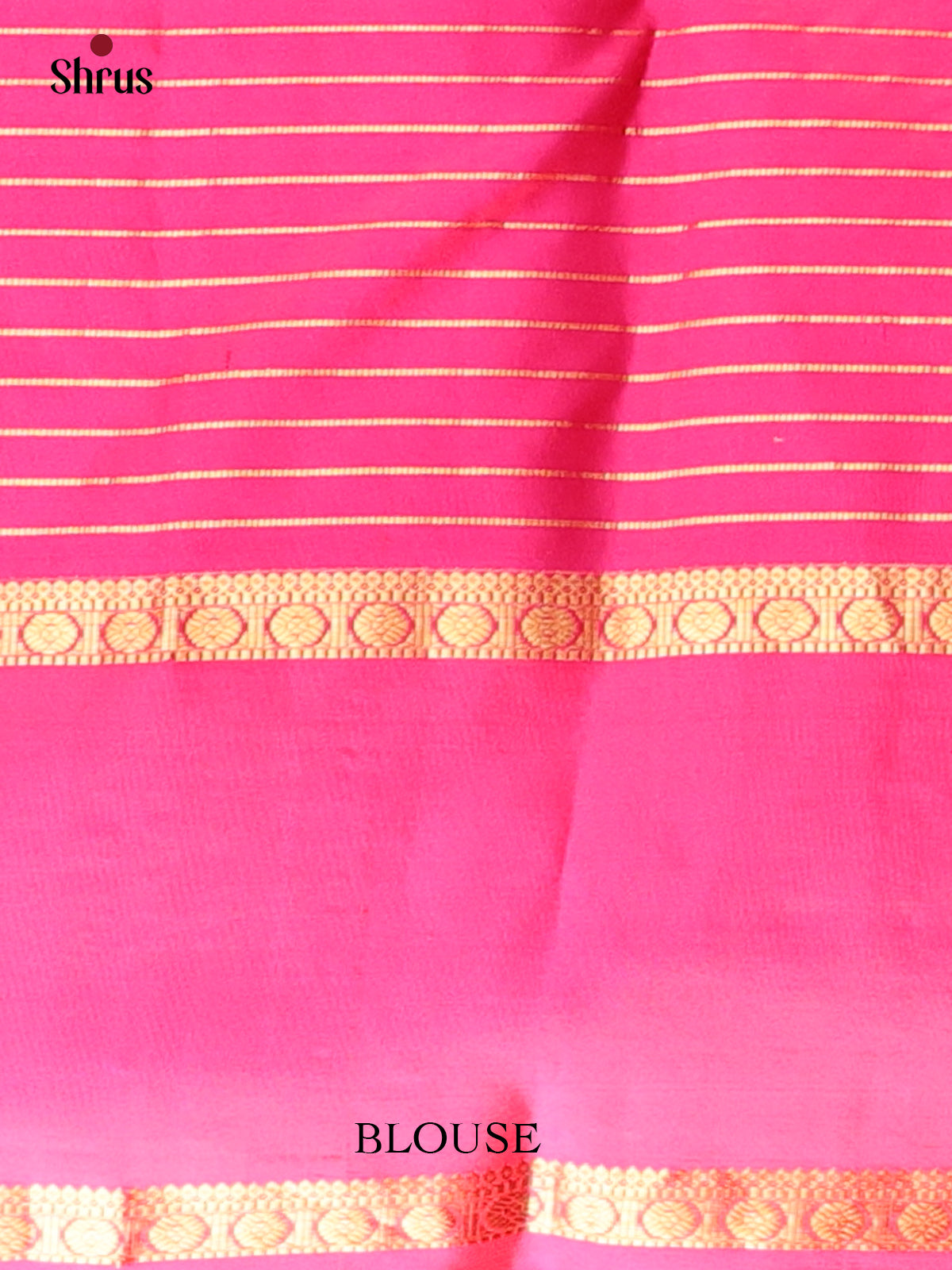 Mustardy Green & Pink- Kanchipuram silk Saree - Shop on Shrus.com