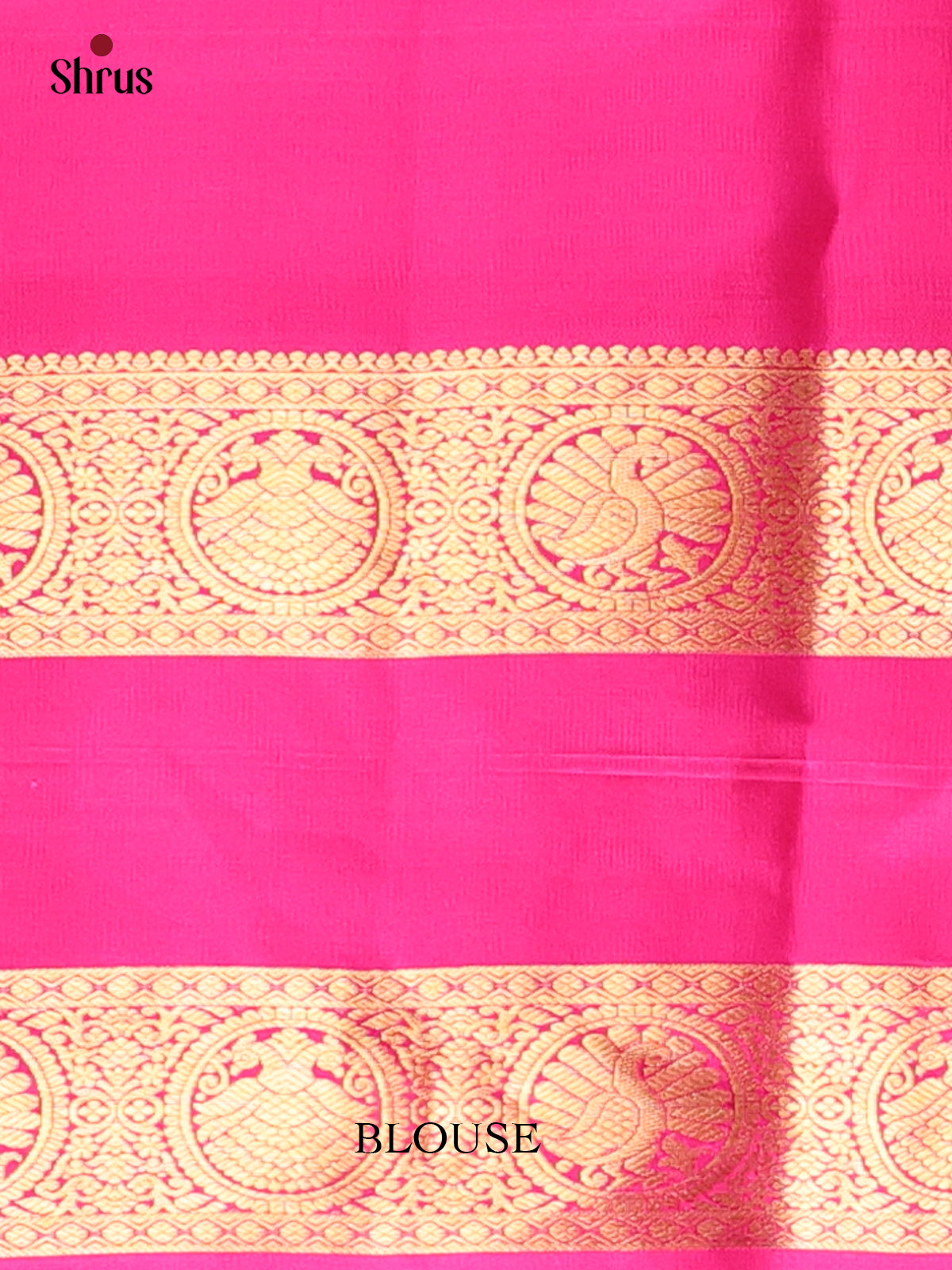 Orange & Pink - Kanchipuram silk Saree - Shop on Shrus.com