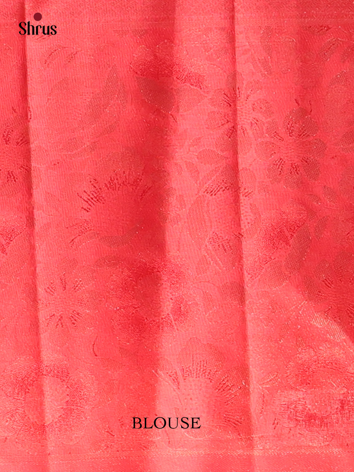 Pink and Red Kanchipuram silk Saree With Pure Zari Woven Brocade-2