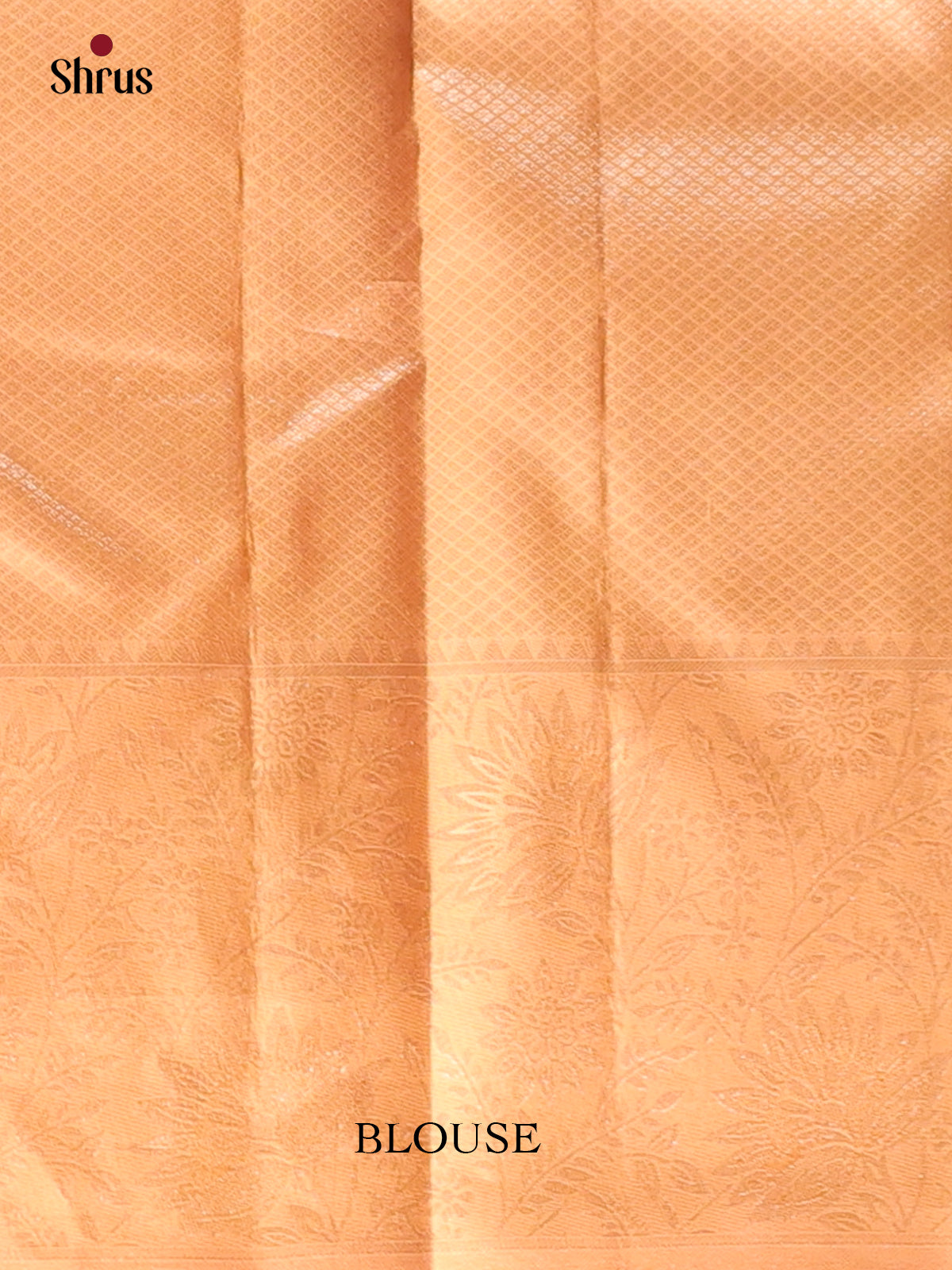 Teal Green and Peach Kanchipuram silk Saree With Pure Zari Woven Floral - Shop on Shrus.com