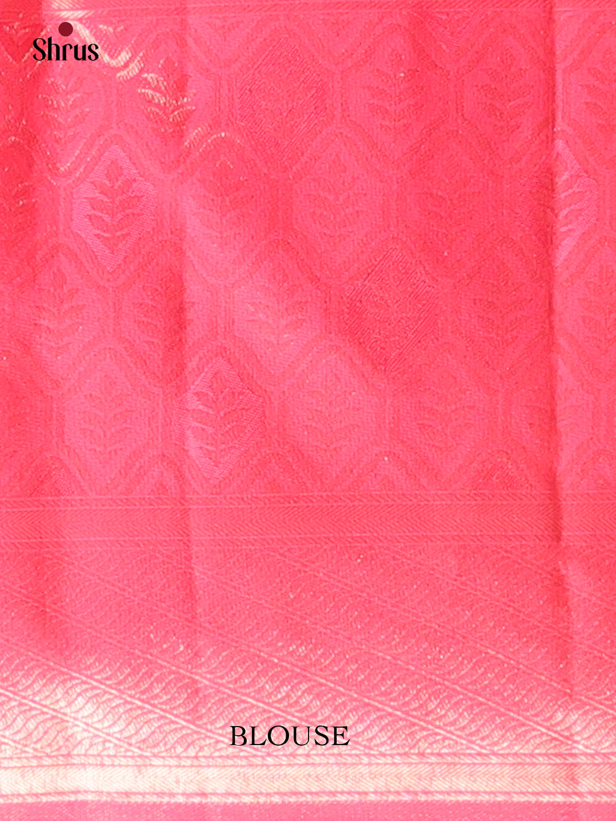 Yellow and Pink Kanchipuram silk Saree With Thread Woven Wavy Pattern-2