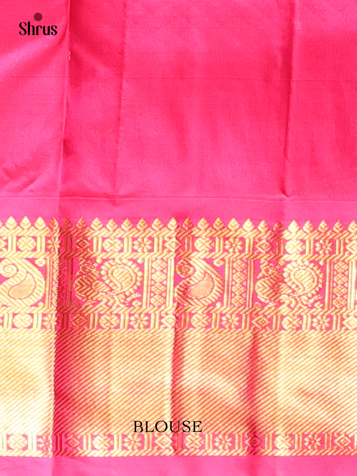 Yellow & Pink - Kanchipuram silk Saree - Shop on Shrus.com