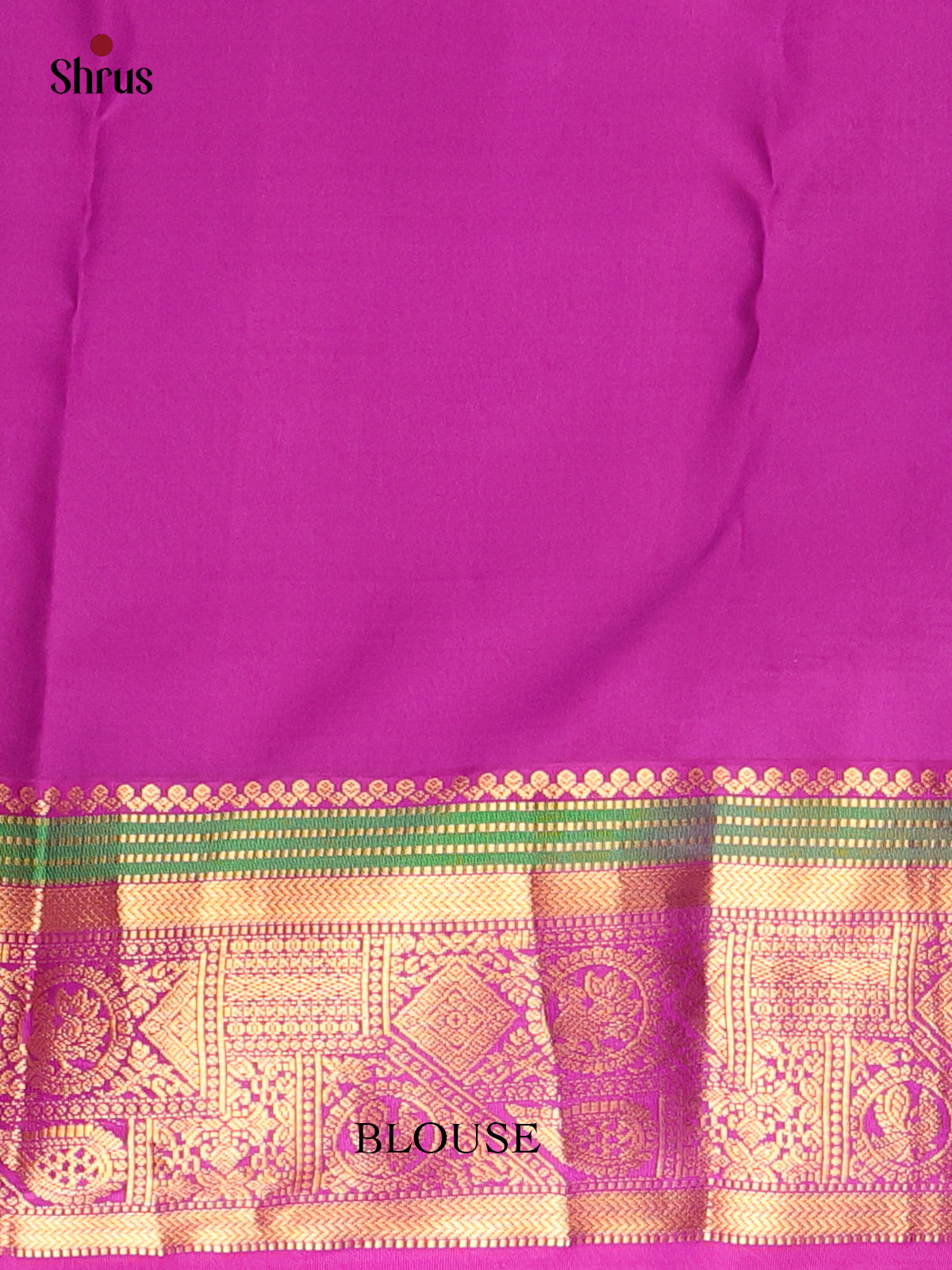 Pastel Green & Majenta - Kanchipuram silk Saree - Shop on Shrus.com