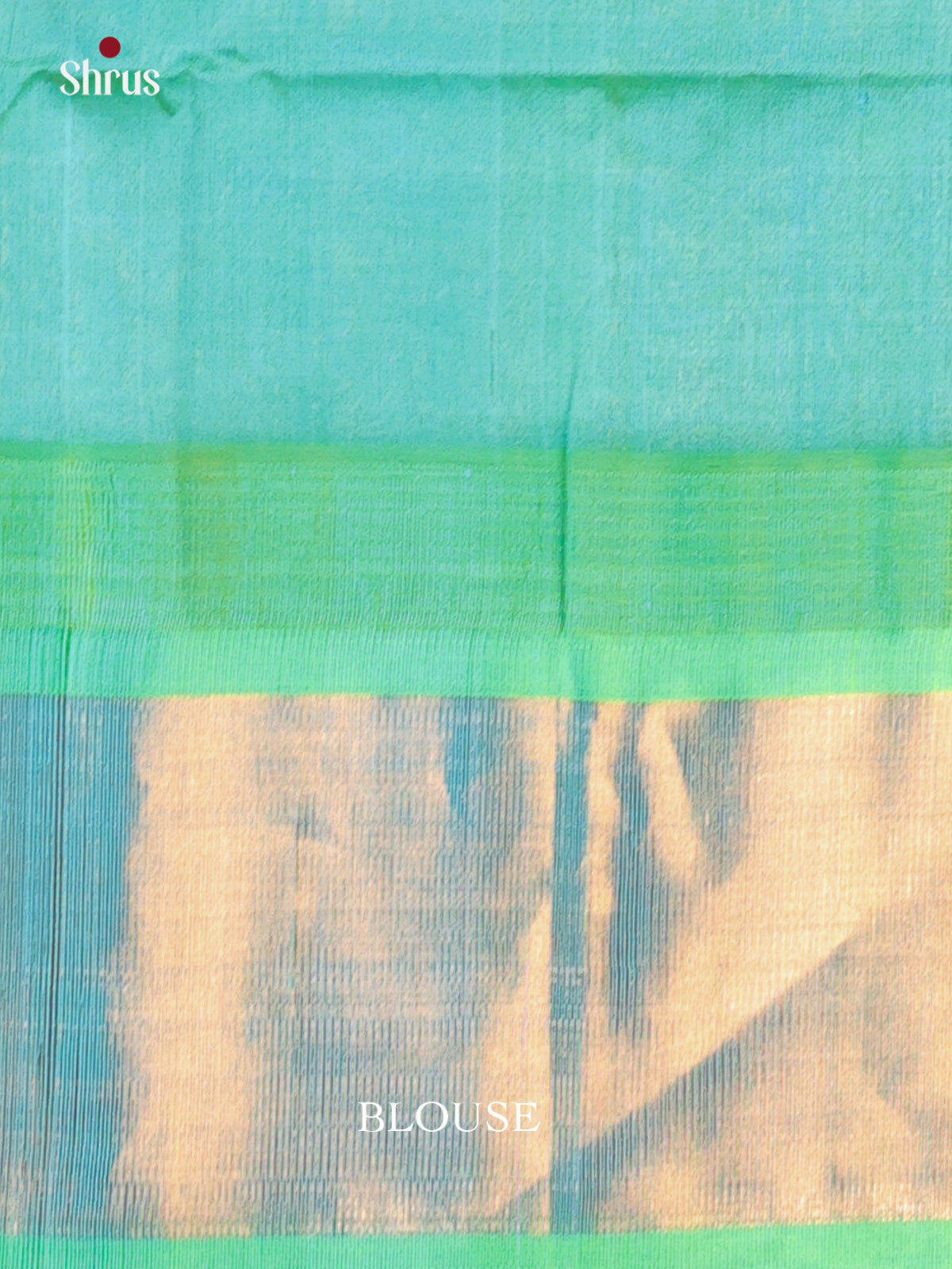 Peach & Teal Green - Silk Cotton Saree - Shop on Shrus.com