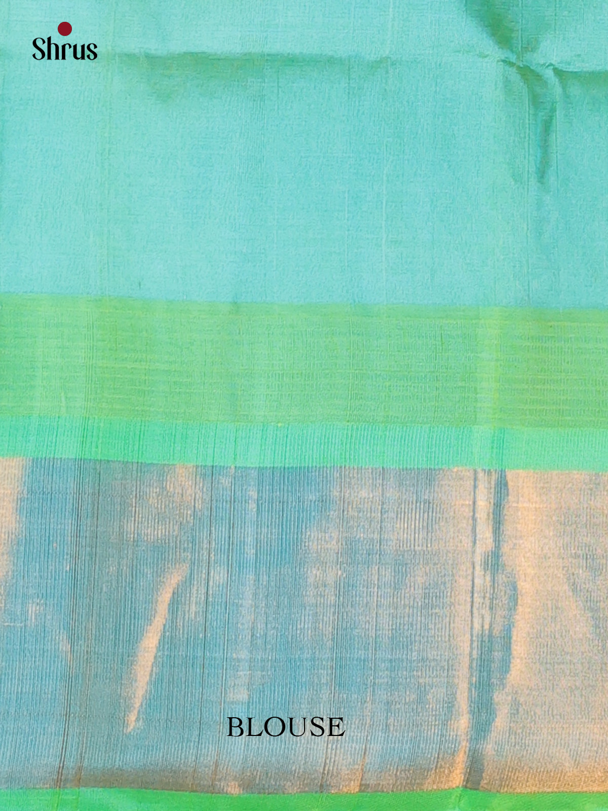 Peach & Teal - Silk Cotton Saree - Shop on Shrus.com