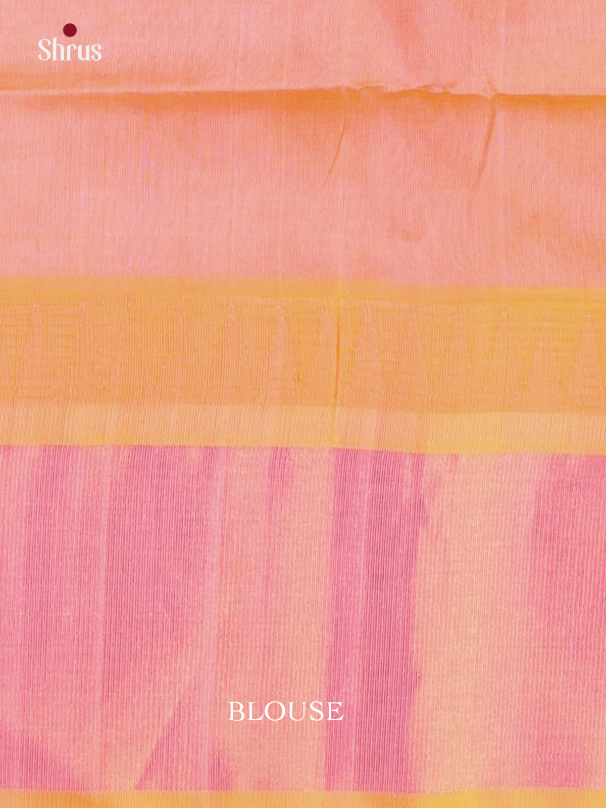 Cream & Peach - Silk Cotton Saree - Shop on Shrus.com