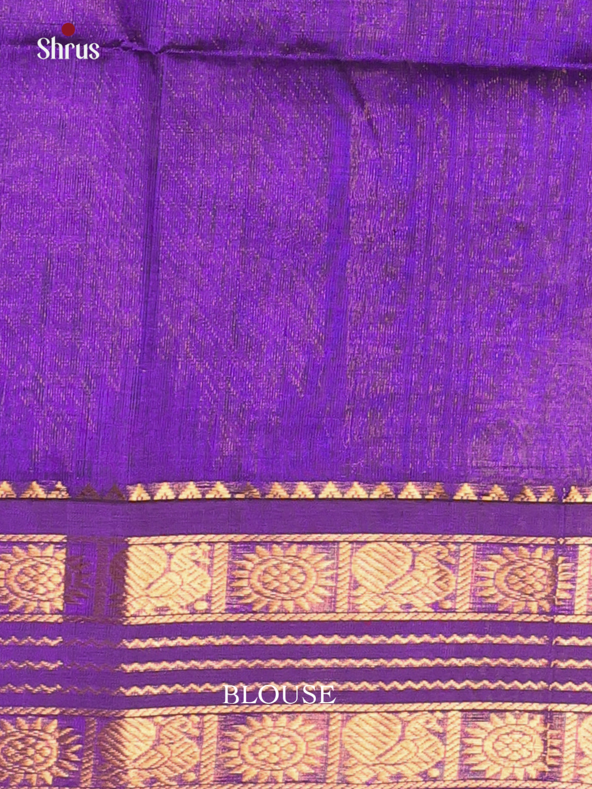 Green & Violet - Silk Cotton Saree - Shop on Shrus.com