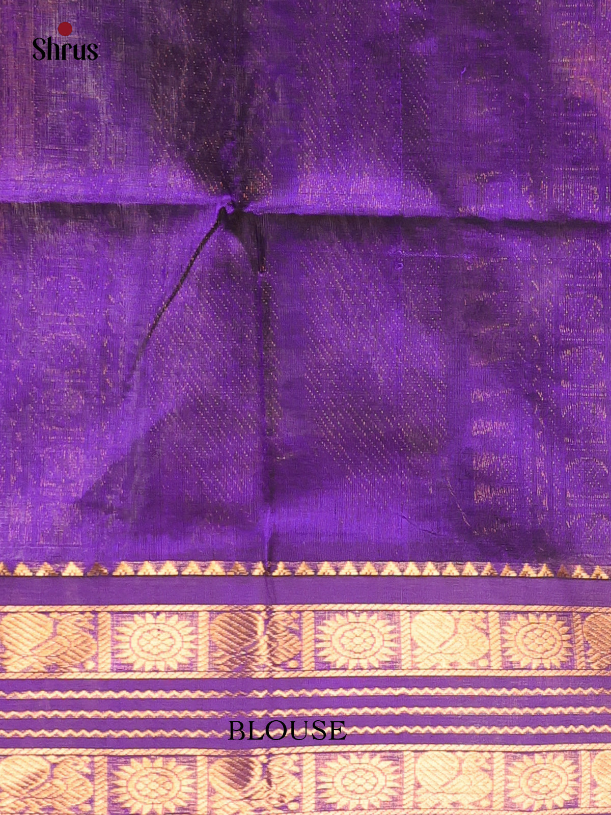 Green & Violet - Silk Cotton Saree - Shop on Shrus.com