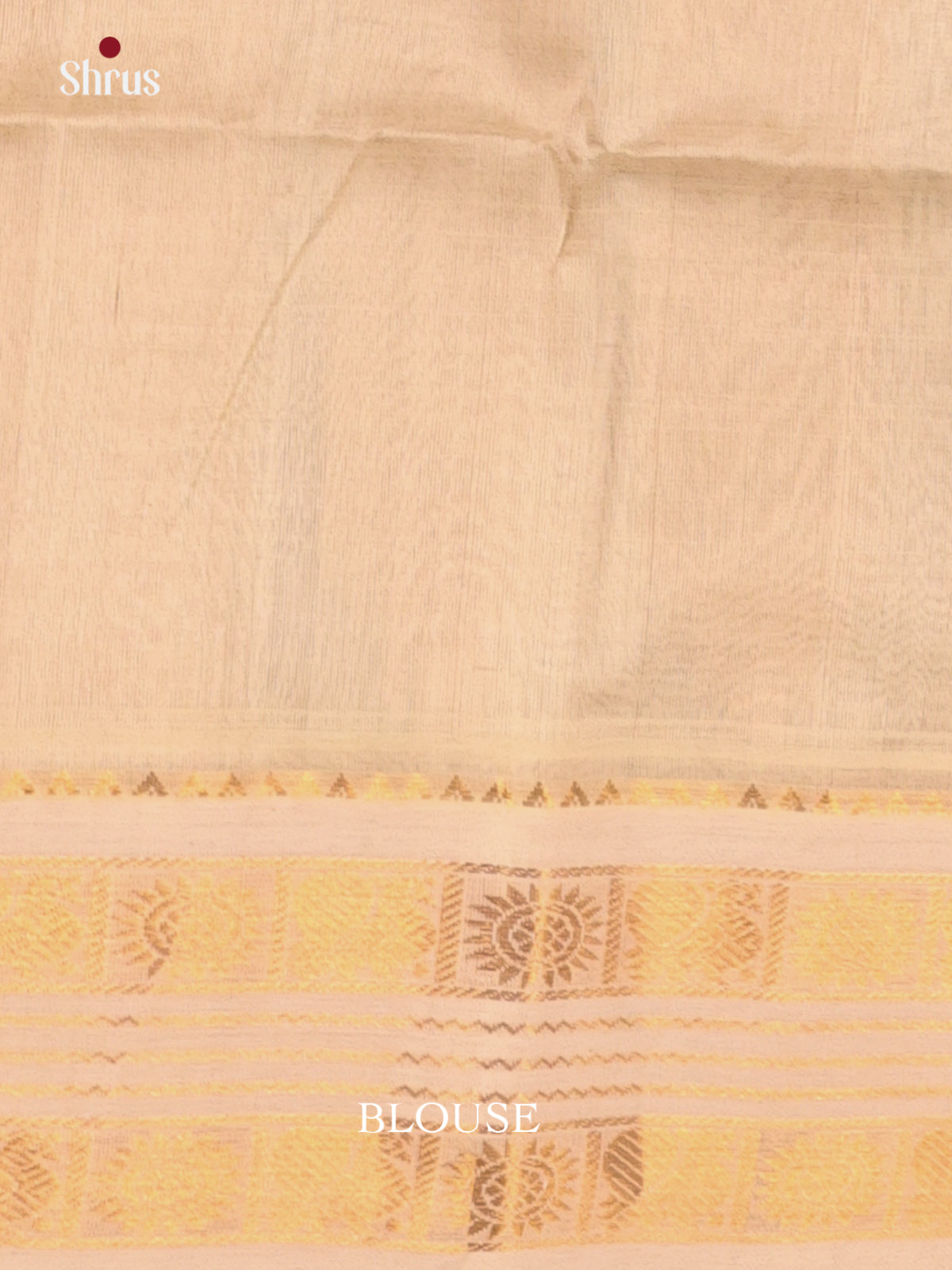 Purple & Cream - Silk Cotton Saree - Shop on Shrus.com