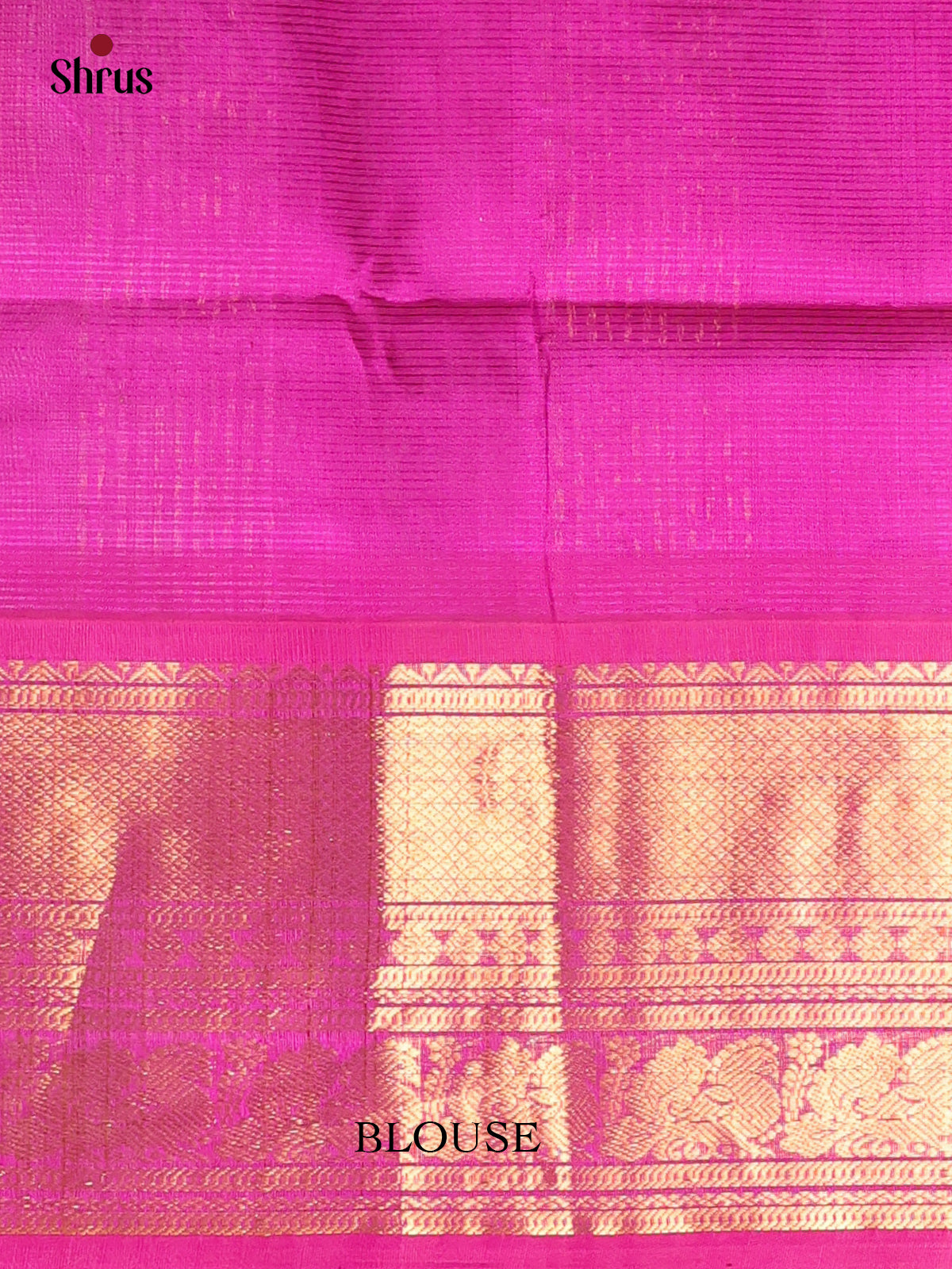 Green & Majenta- Silk Cotton Saree - Shop on Shrus.com