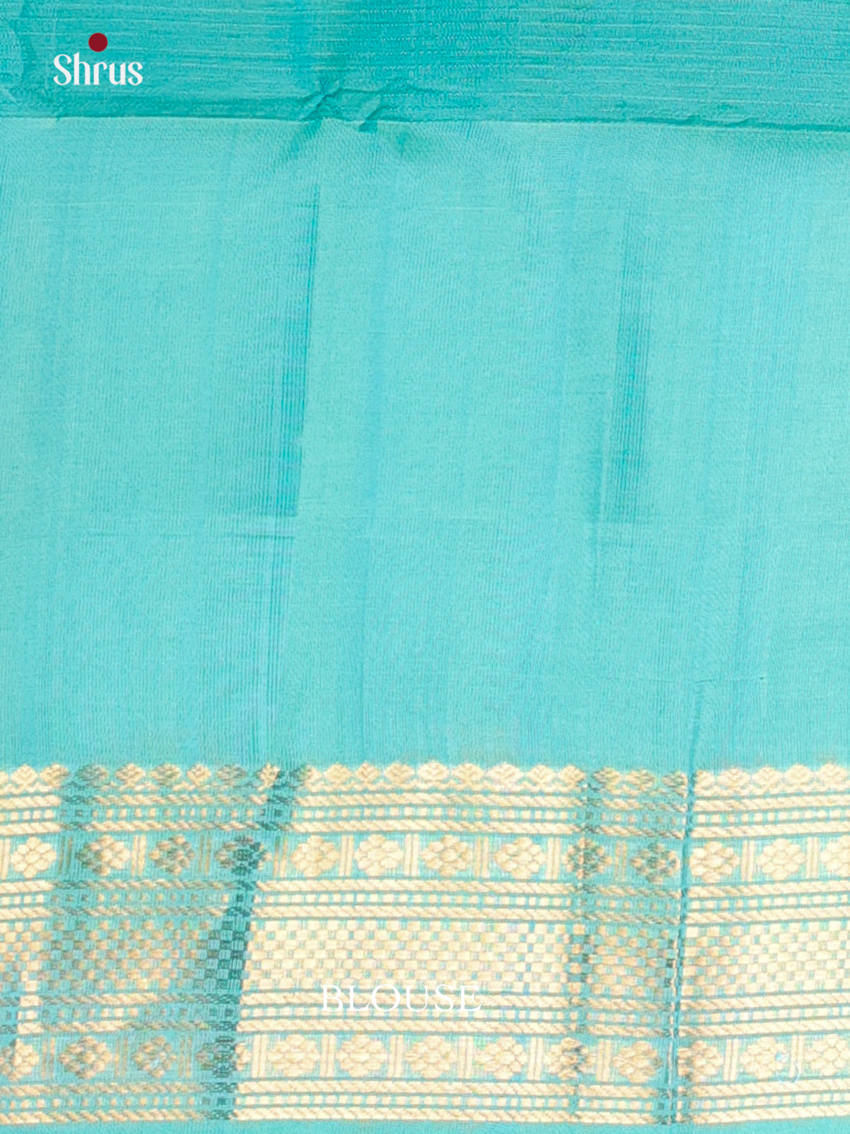 Brown & Blue - Silk Cotton Saree - Shop on Shrus.com