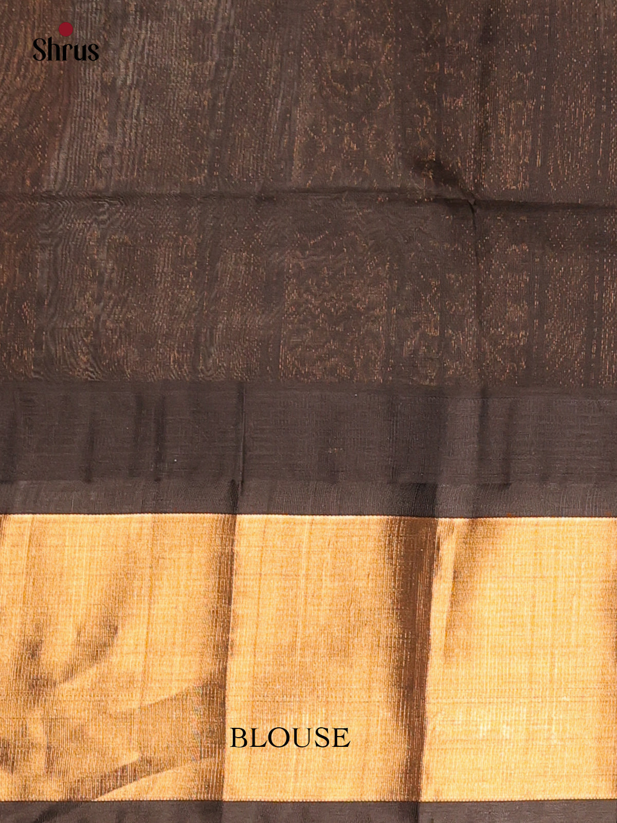Mustard & Black - Silk Cotton Saree - Shop on Shrus.com
