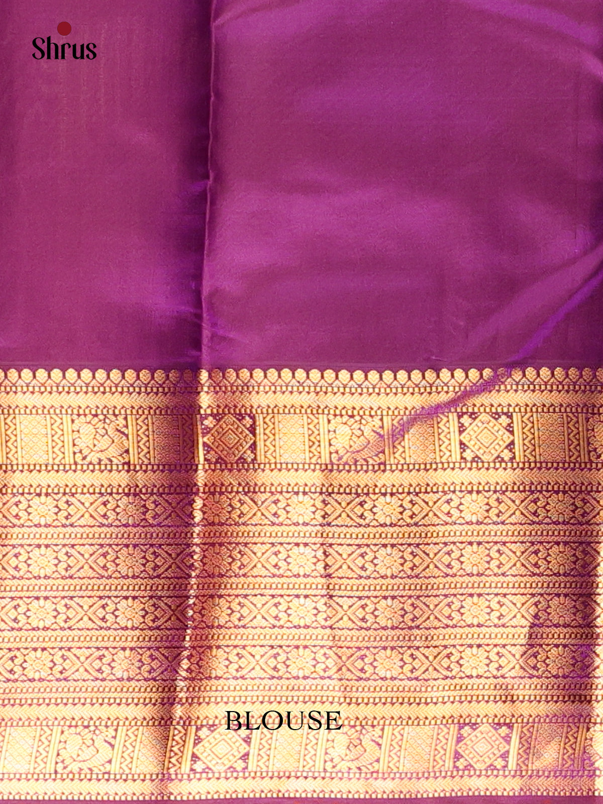 Teal & Purple - Kanchipuram silk Saree - Shop on Shrus.com