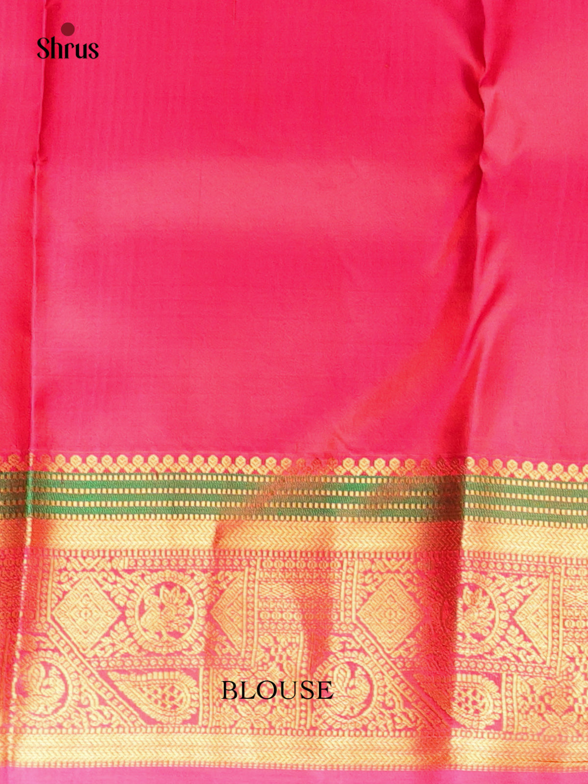 Pink & Rani Pink - Kanchipuram silk Saree - Shop on Shrus.com