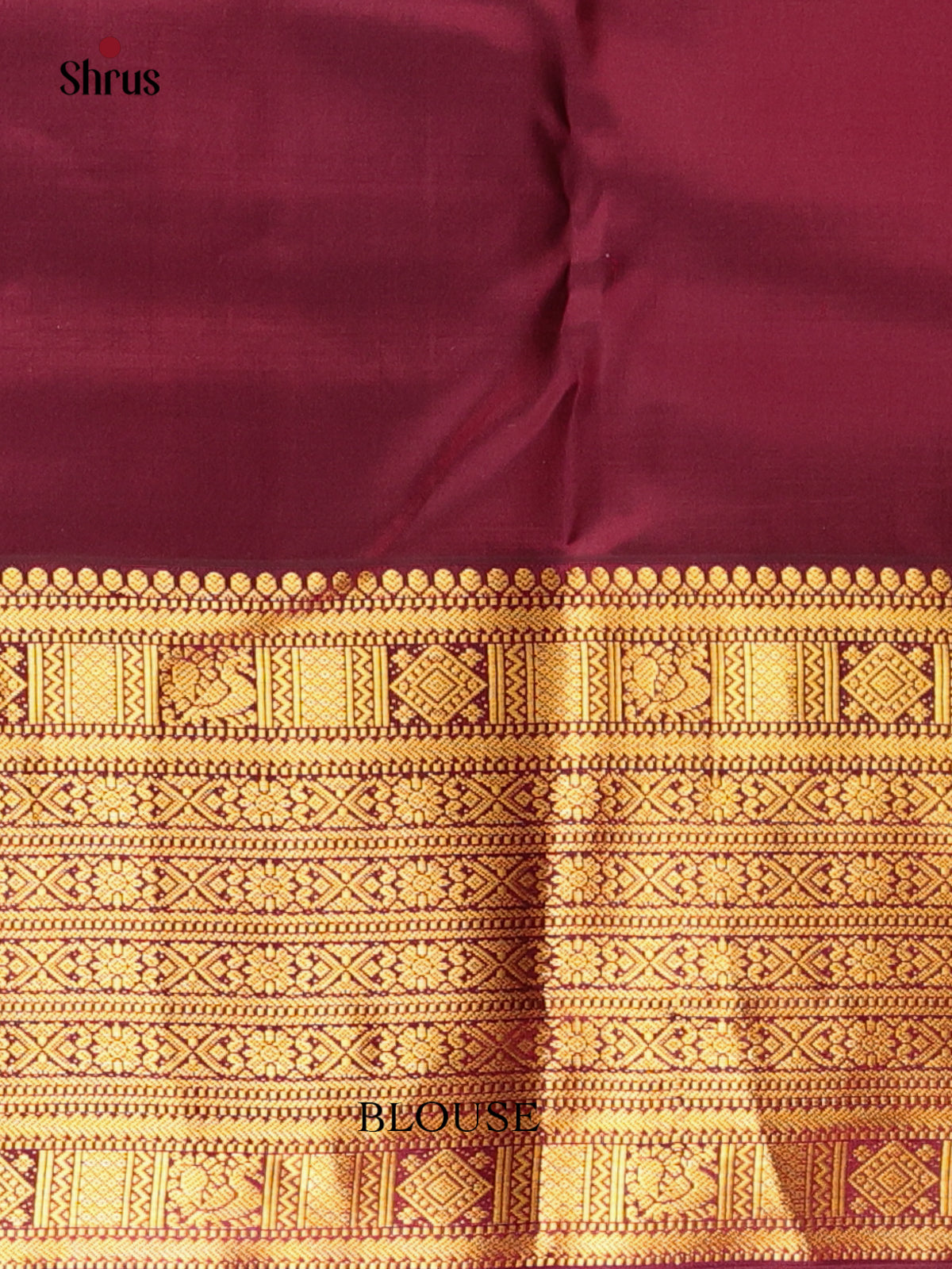 Mustard & Brown - Kanchipuram silk Saree - Shop on Shrus.com