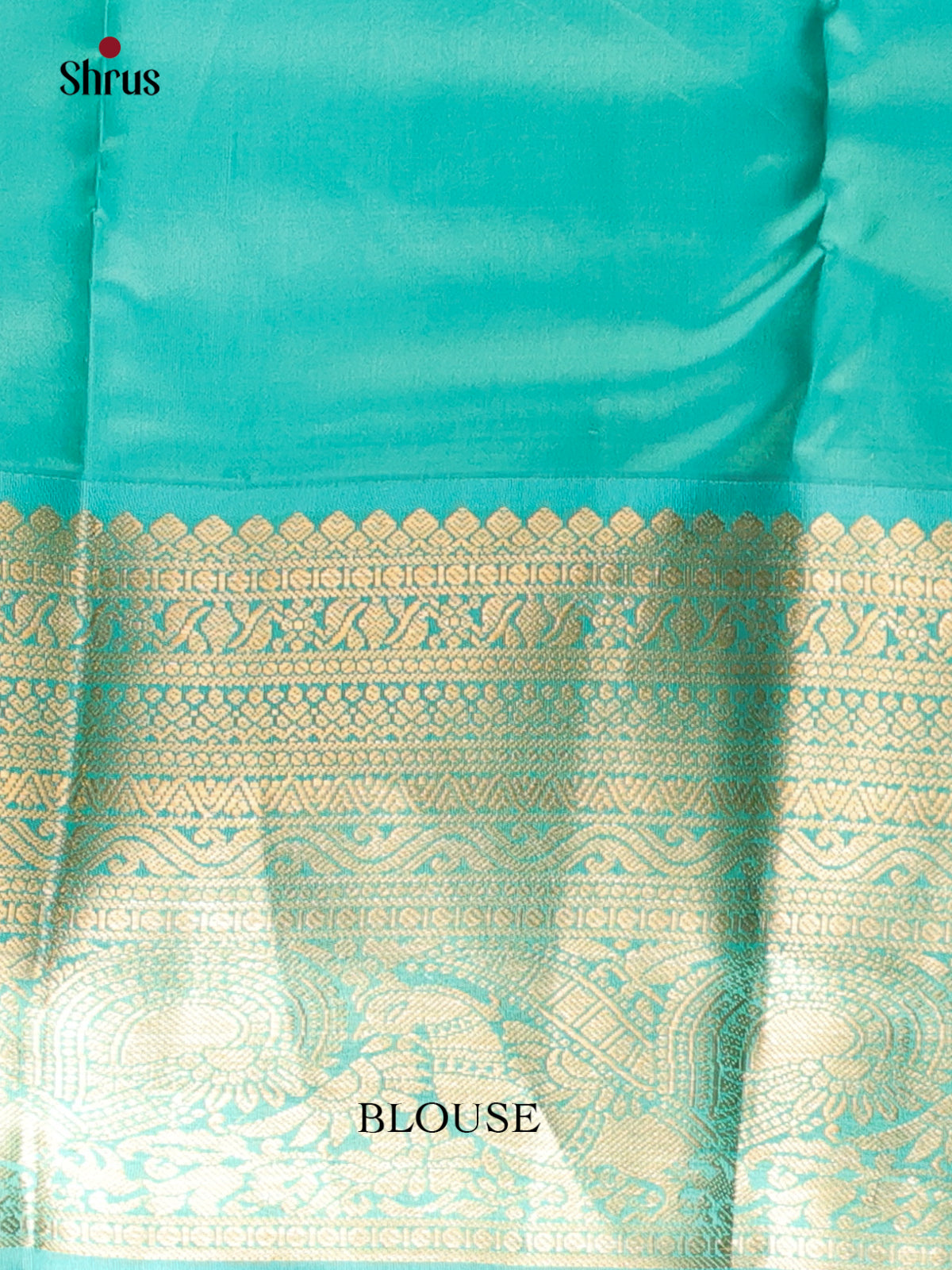 Yellow & Teal - Kanchipuram silk Saree - Shop on Shrus.com