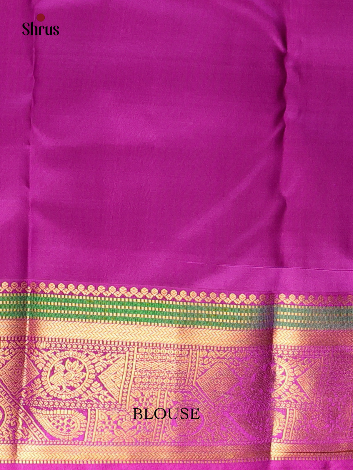Pastel Blue & Majenta - Kanchipuram silk Saree - Shop on Shrus.com