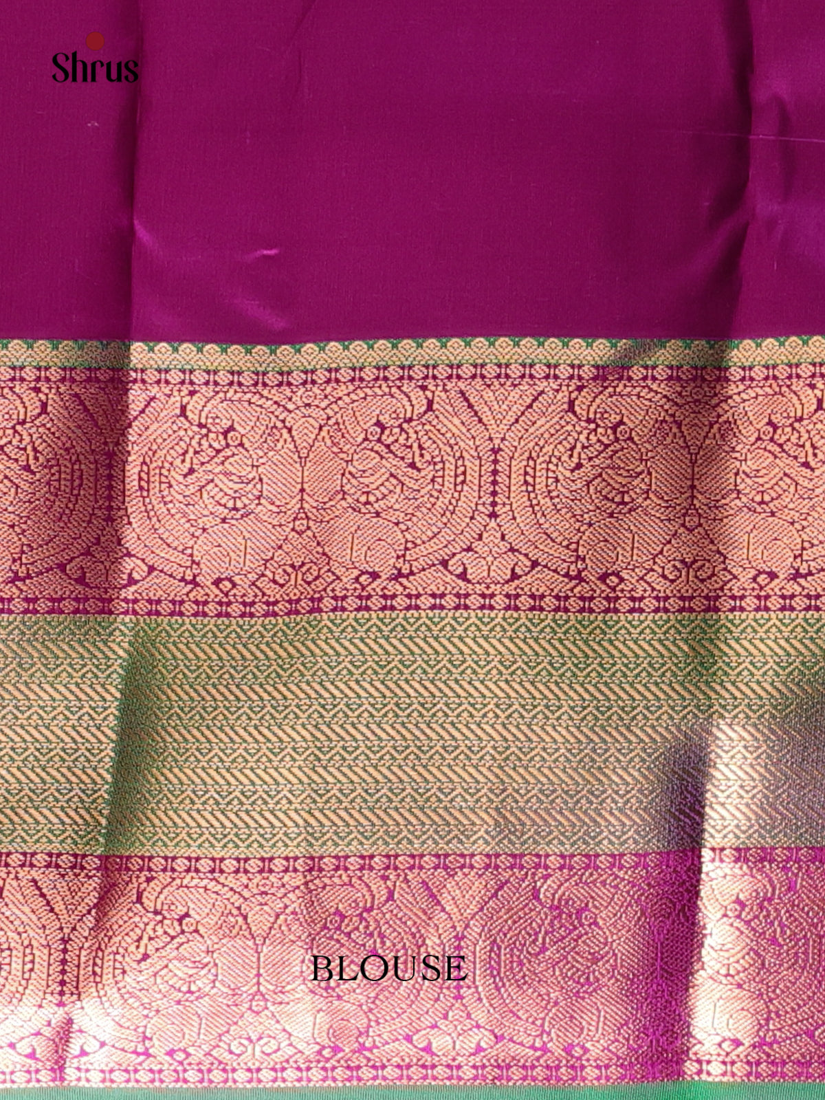 Pink & Violet - Kanchipuram silk Saree - Shop on Shrus.com