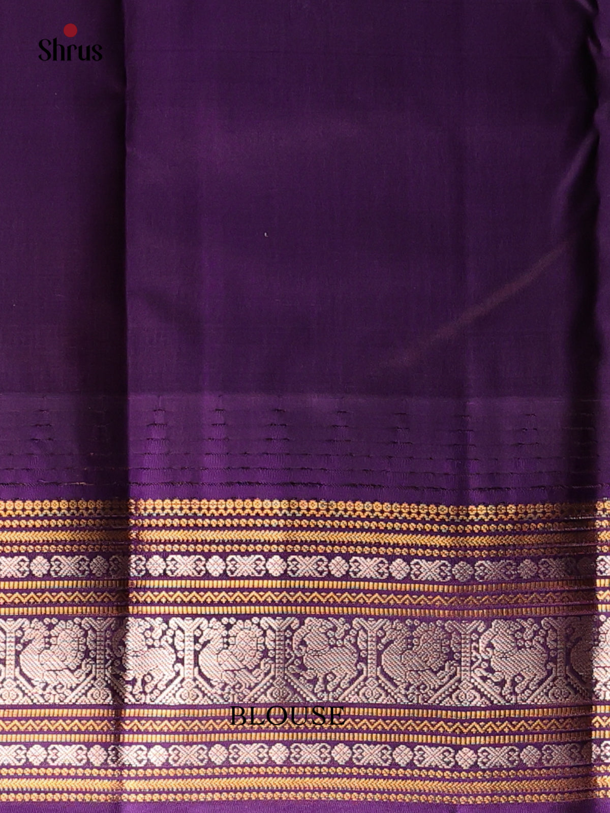 Pastel Green & Violet- Kanchipuram silk Saree - Shop on Shrus.com