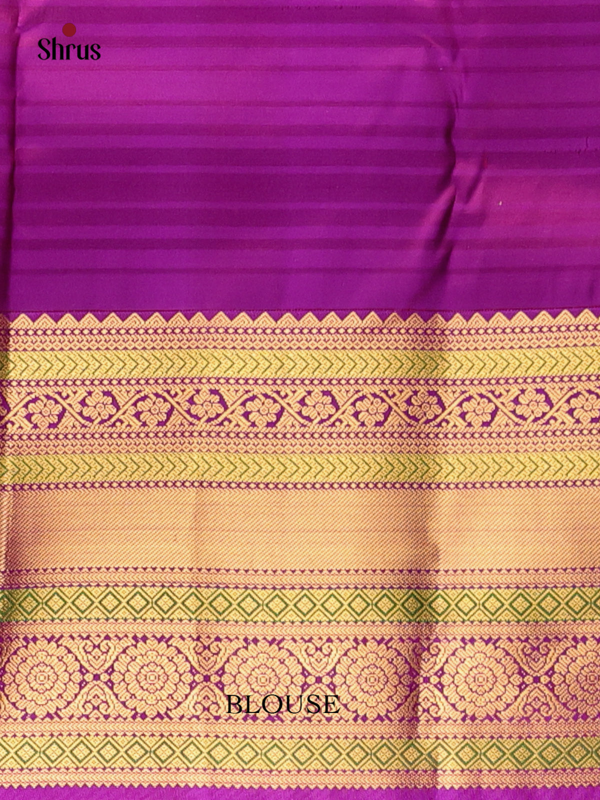 Pink & Purple - Kanchipuram silk Saree - Shop on Shrus.com