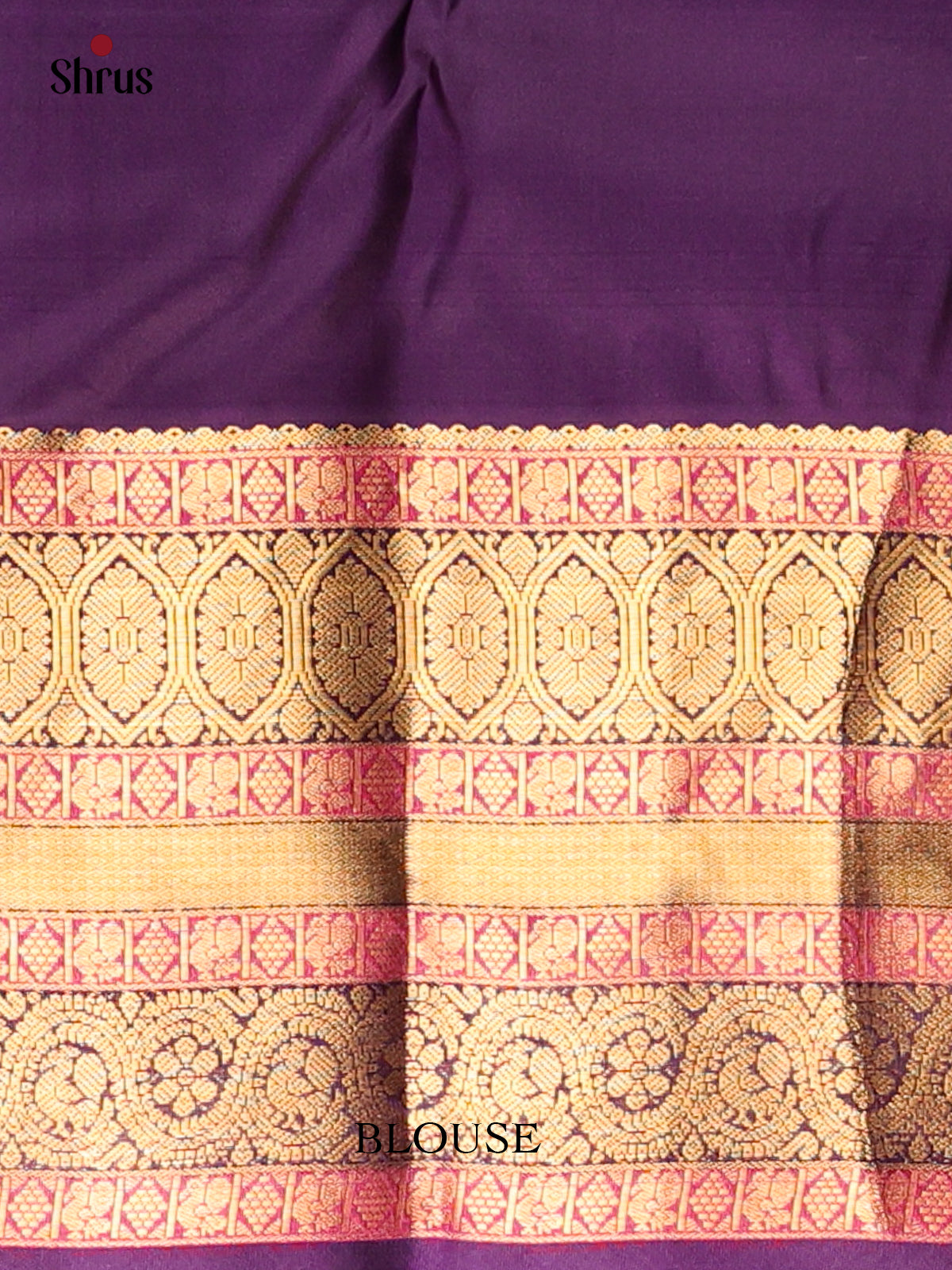 Pastel Blue & Violet - Kanchipuram silk Saree - Shop on Shrus.com