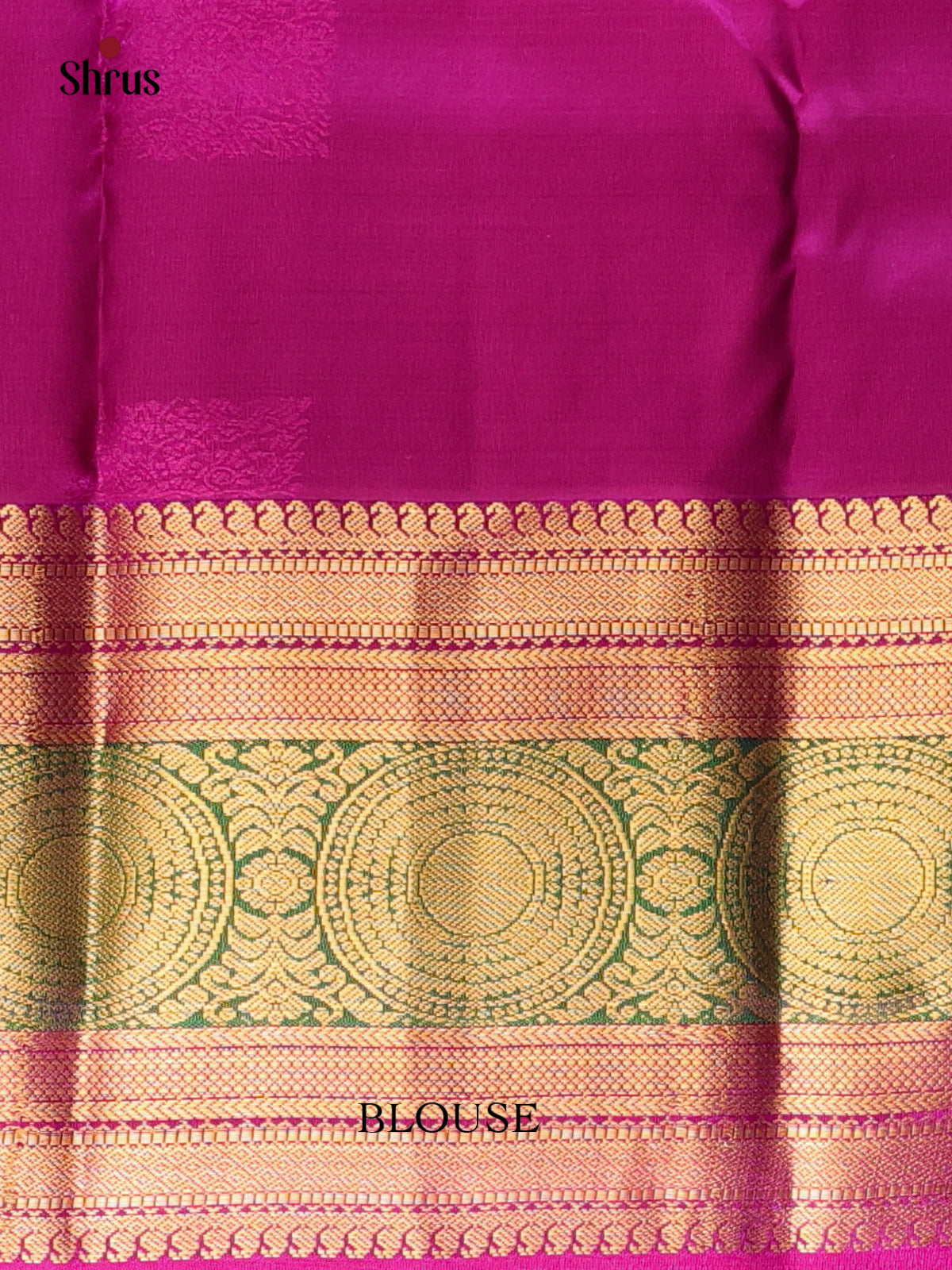 Pink & Purple - Kanchipuram silk Saree - Shop on Shrus.com