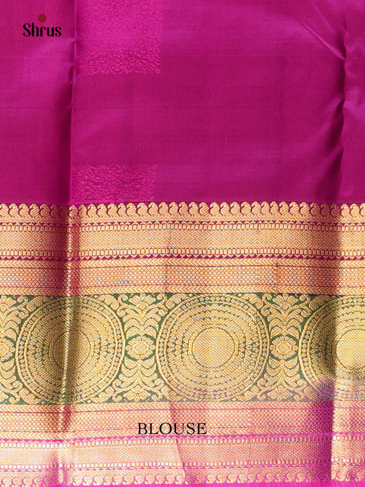 Orange & Majenta - Kanchipuram silk Saree - Shop on Shrus.com
