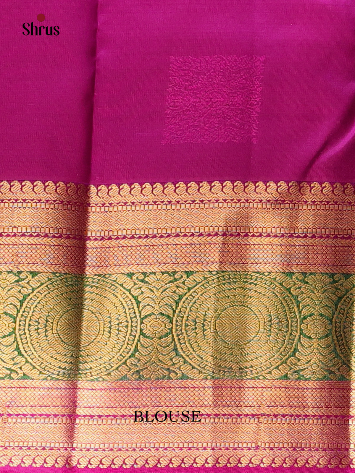 Teal & Purple - Kanchipuram silk Saree - Shop on Shrus.com