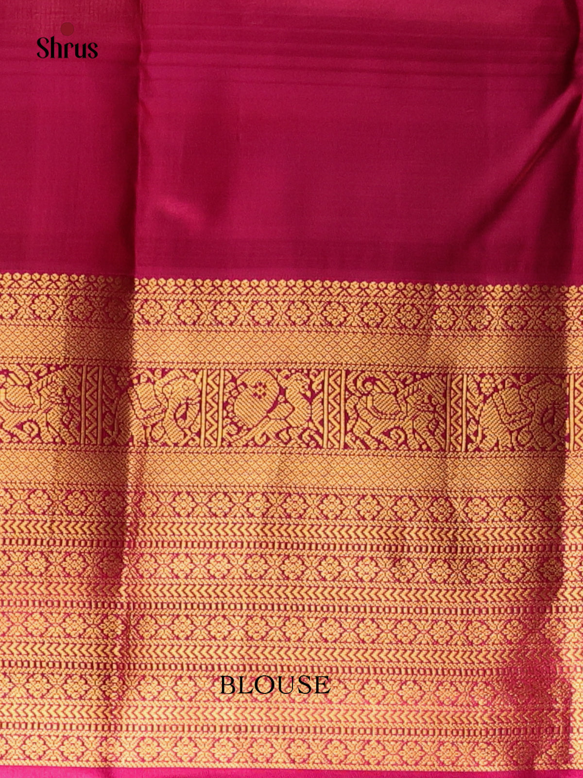 Peach & Maroon - Kanchipuram silk Saree - Shop on Shrus.com