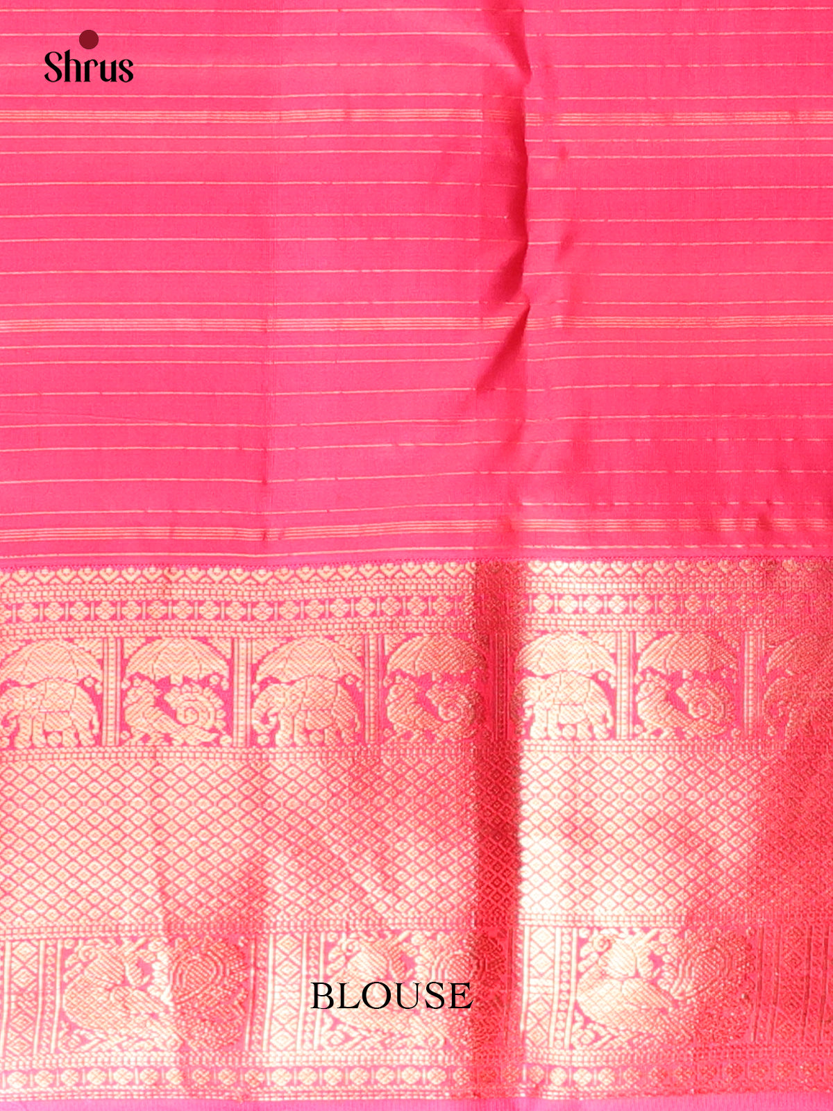 Lavender and Pink Pure Kanchipuram silk Saree With Vaira Oosi Stripes and Floral Buttas-2