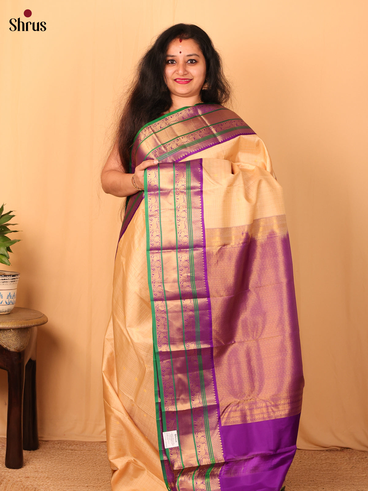 Sandal Tissue  Saree