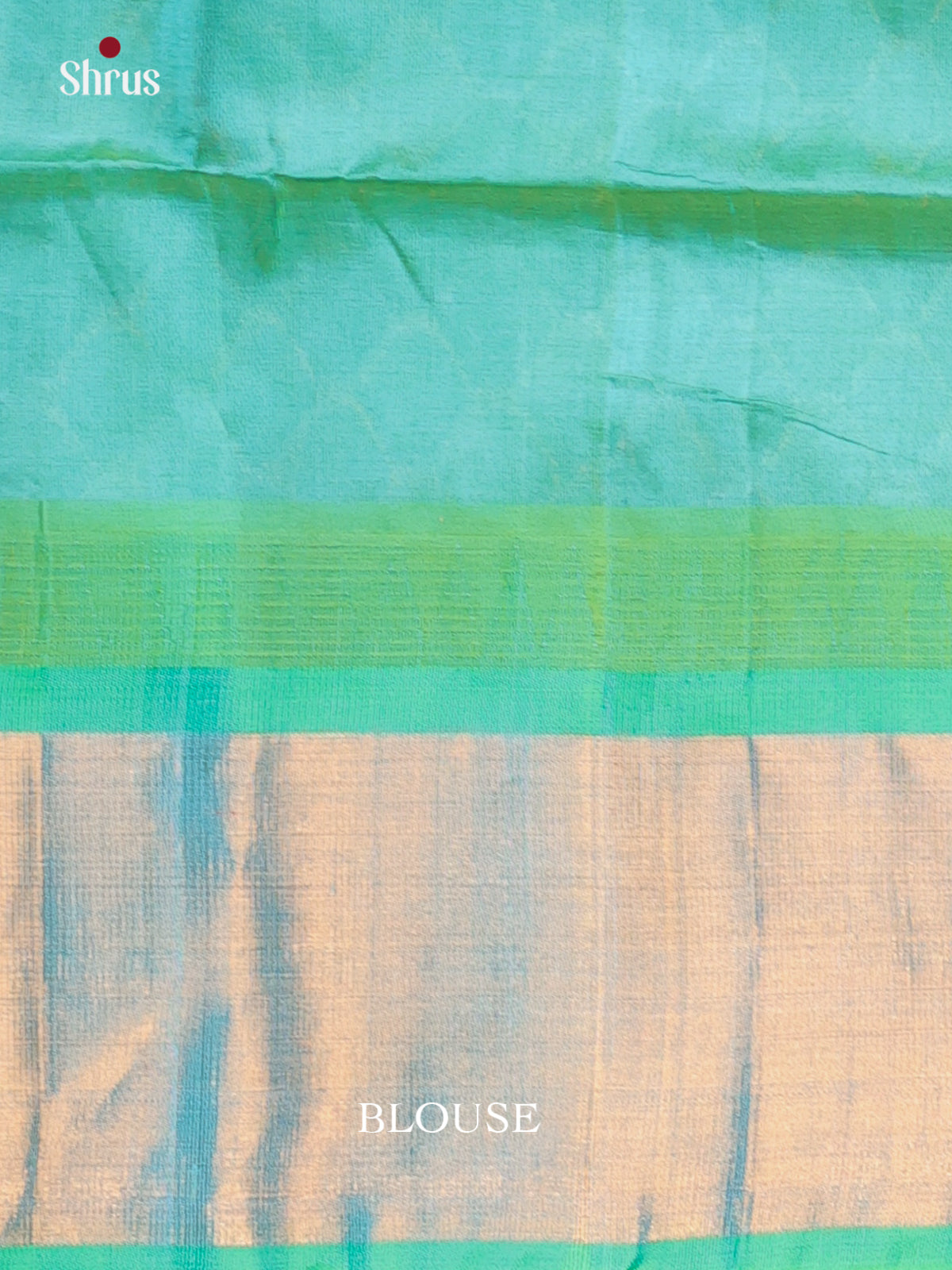 Yellow & Teal - Silk Cotton Saree - Shop on Shrus.com