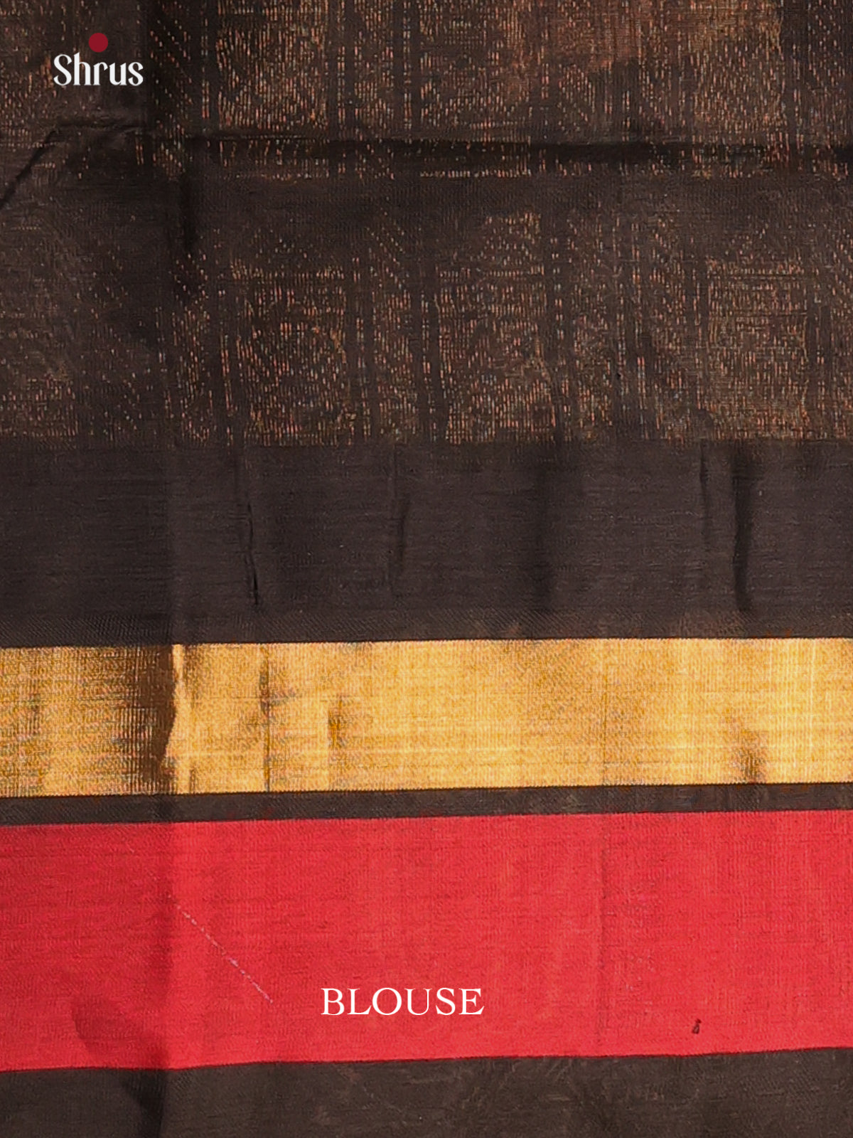 Cream & Black - Silk Cotton Saree - Shop on Shrus.com