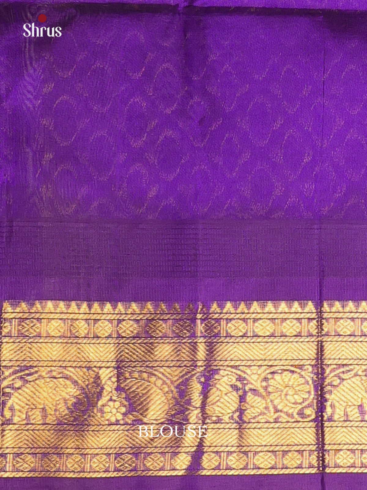 Yellow & Violet - Silk Cotton Saree - Shop on Shrus.com