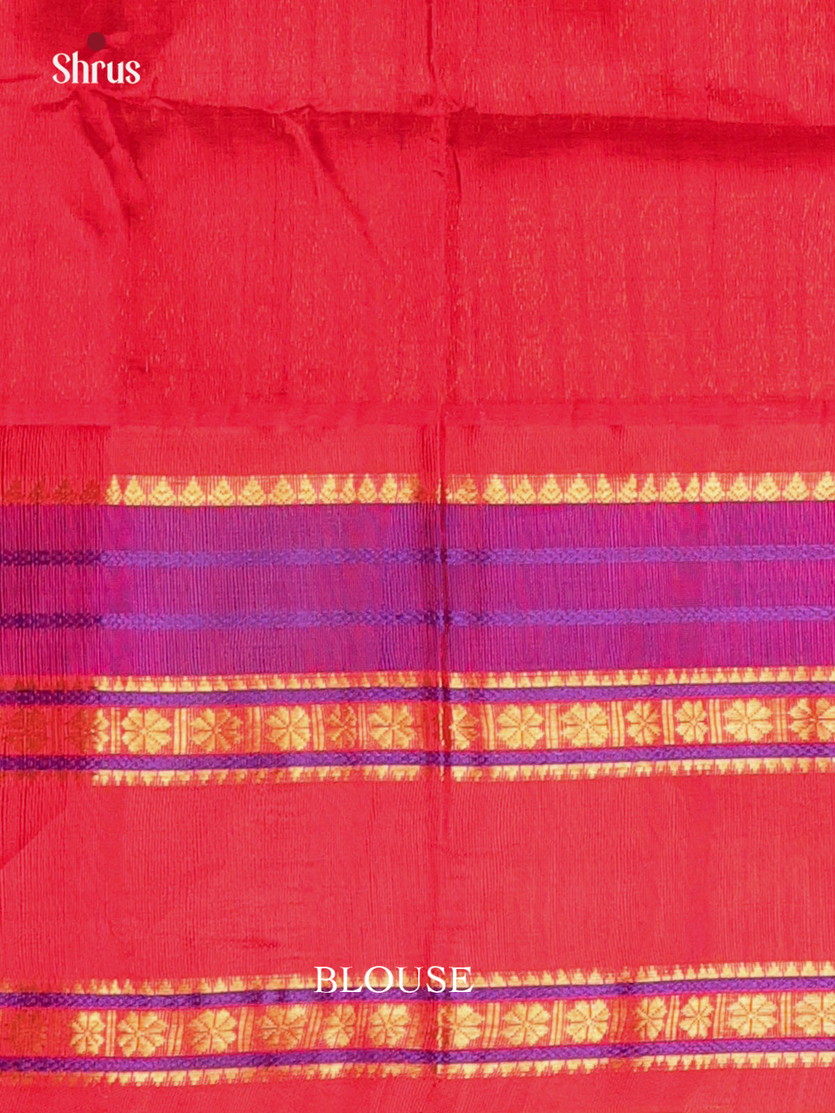 Teal & Red - Silk Cotton Saree - Shop on Shrus.com