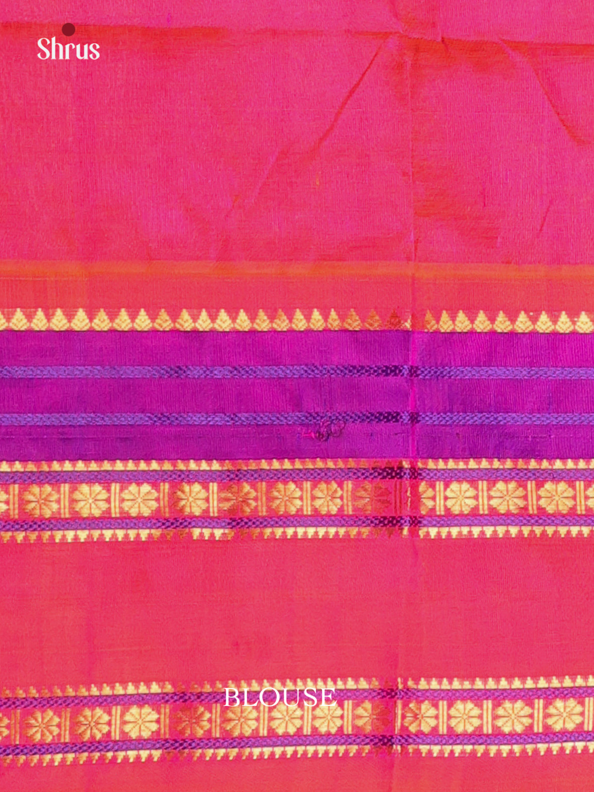 Violet & Pink - Silk Cotton Saree - Shop on Shrus.com
