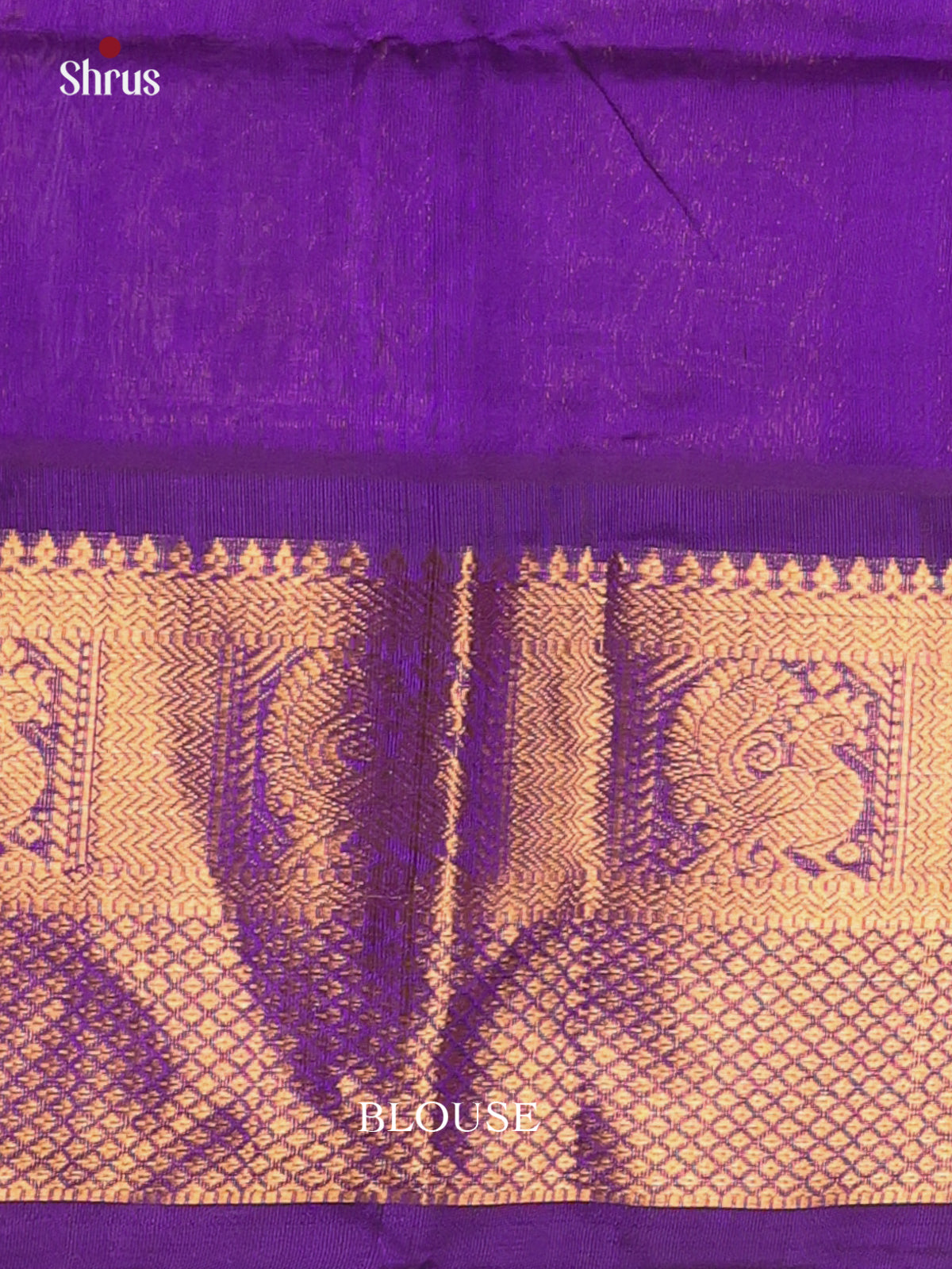 Peach & Violet- Silk Cotton Saree - Shop on Shrus.com
