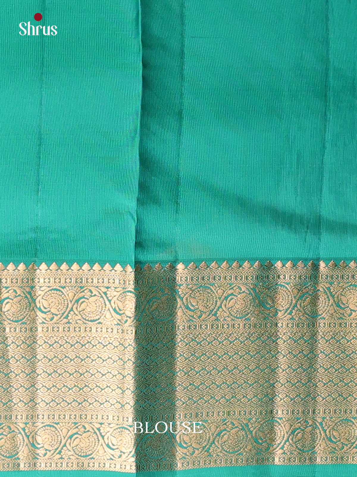 Navy Blue & Green- Kanchipuram-halfpure Saree - Shop on Shrus.com