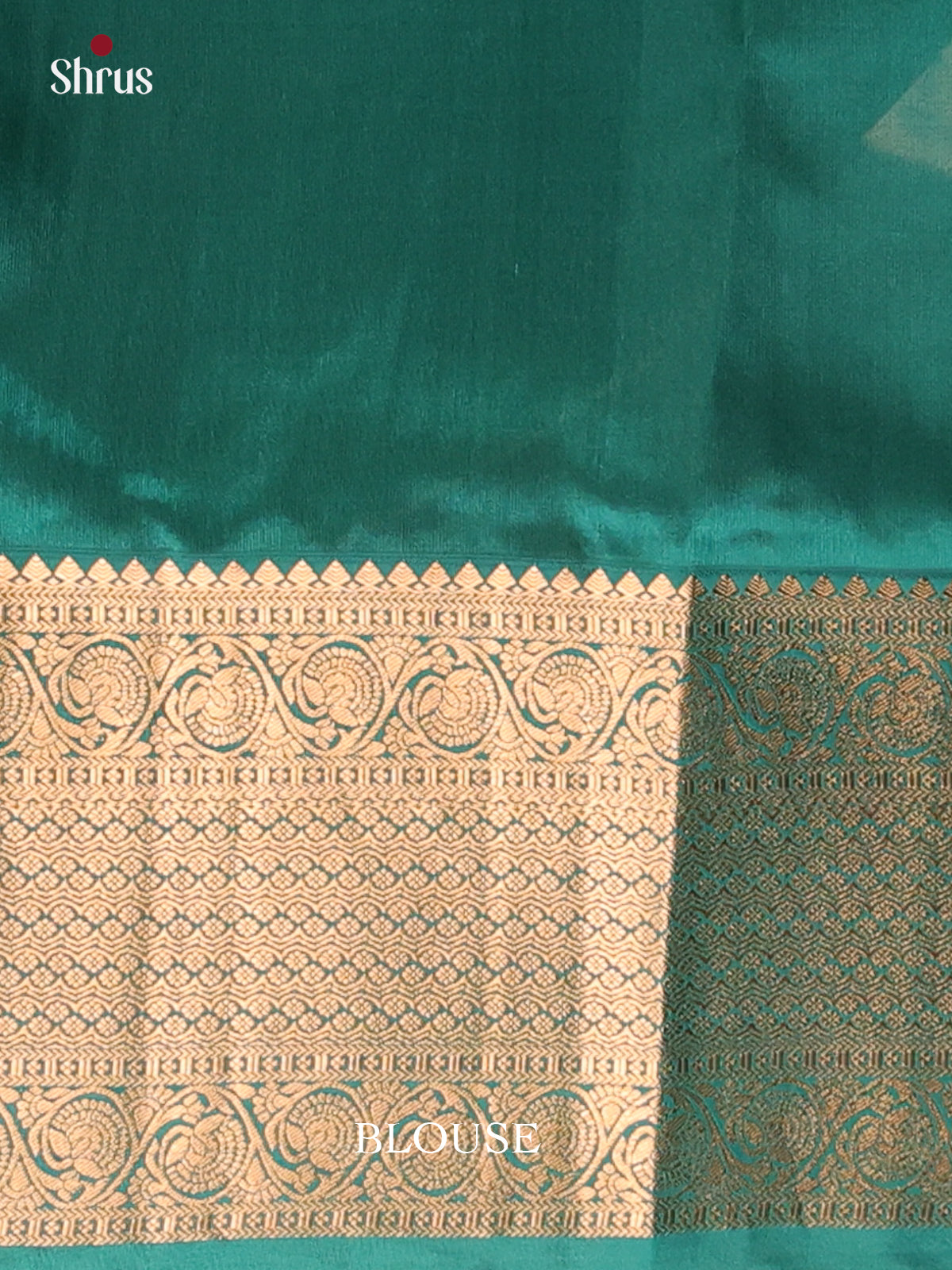 Mustard & Green- Kanchipuram-halfpure Saree - Shop on Shrus.com