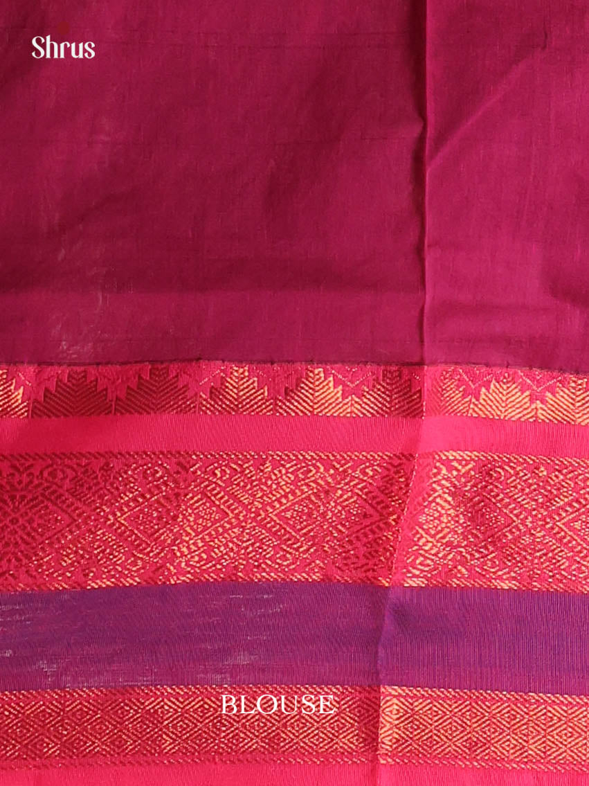 Green & Purple - Kalyani Cotton Saree - Shop on Shrus.com