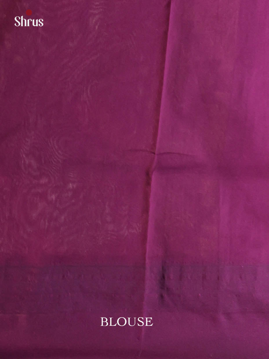 Beige & Violet - Kalyani Cotton Saree - Shop on Shrus.com