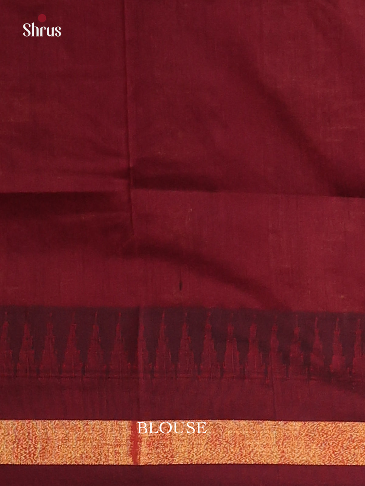 Grey & Maroon - Kalyani Cotton Saree - Shop on Shrus.com