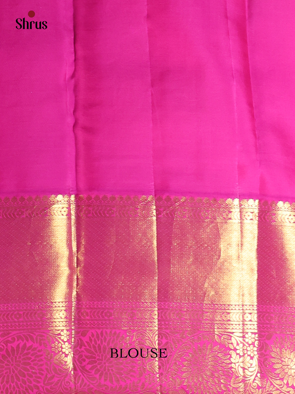 Lotus Pink Kanchipuram silk Saree With Beautiful Floral Prints-3