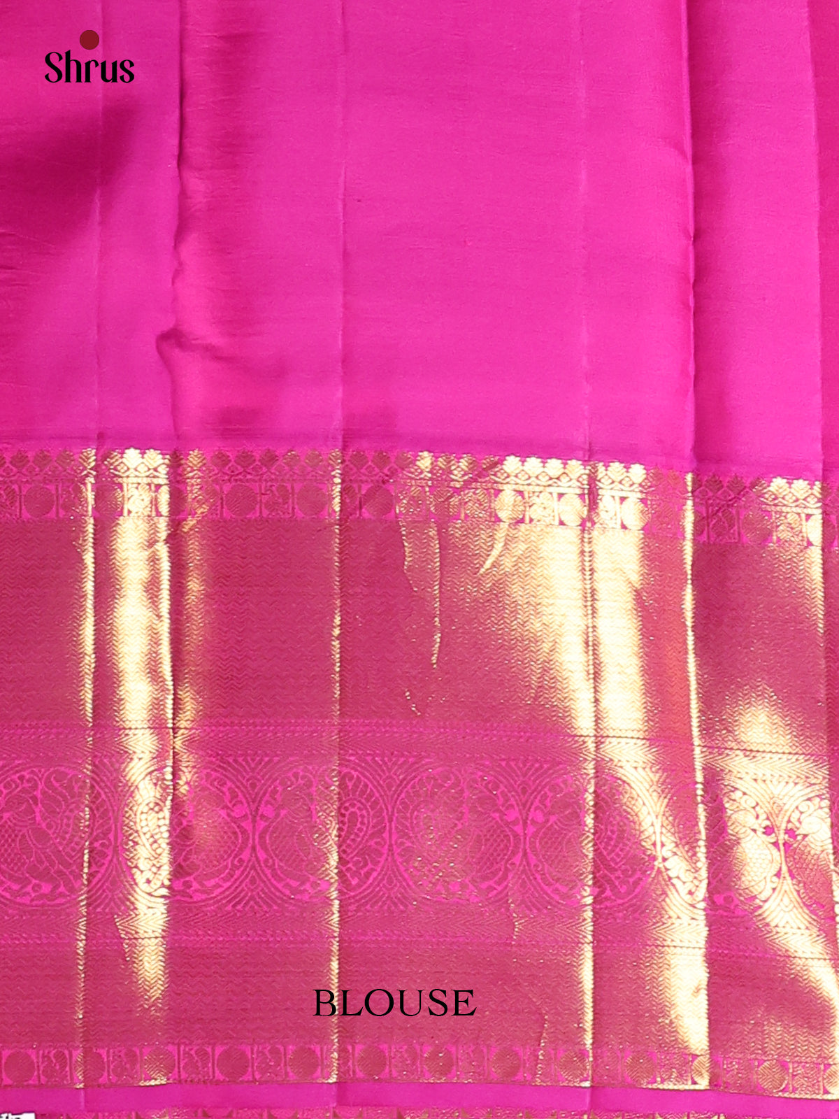 Rose Pink Kanchipuram silk Saree With Beautiful Floral Prints-3